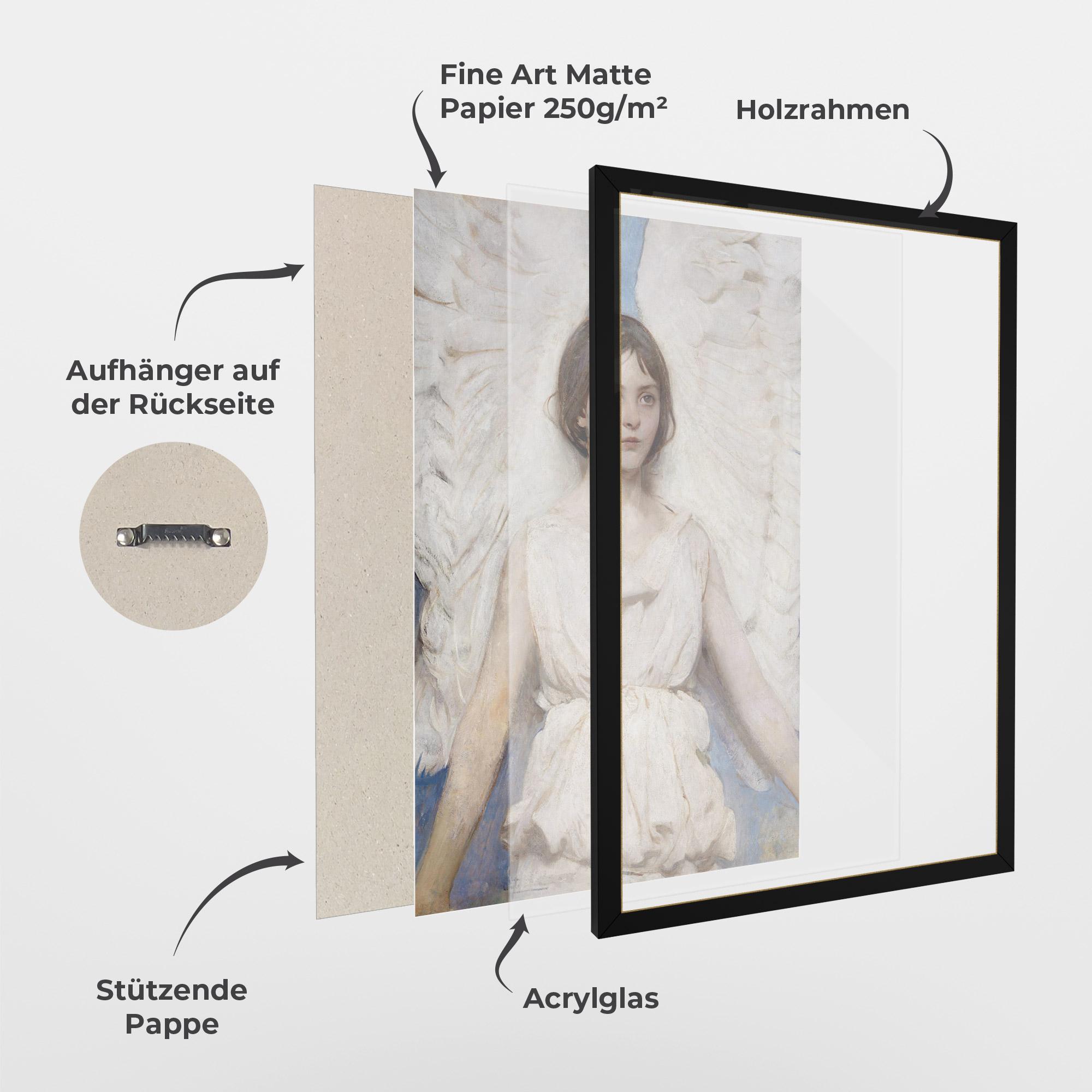 Gerahmte Poster Pretty Angel Painting mockup 1