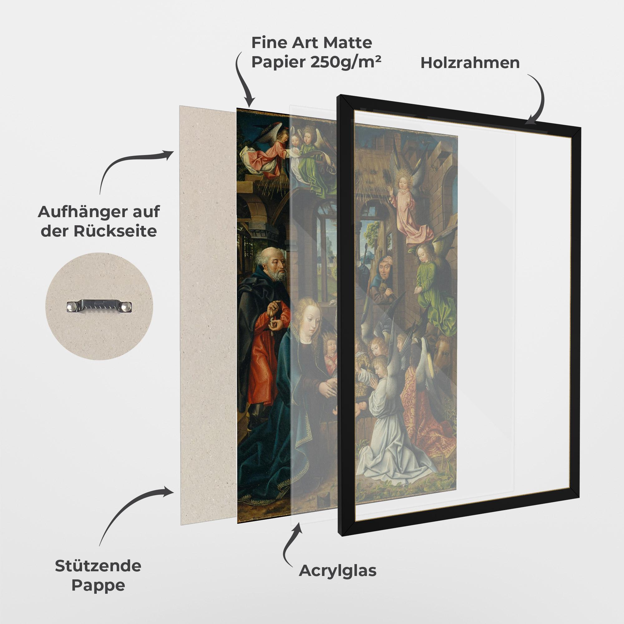 Gerahmte Poster Small Angels Praying mockup 1