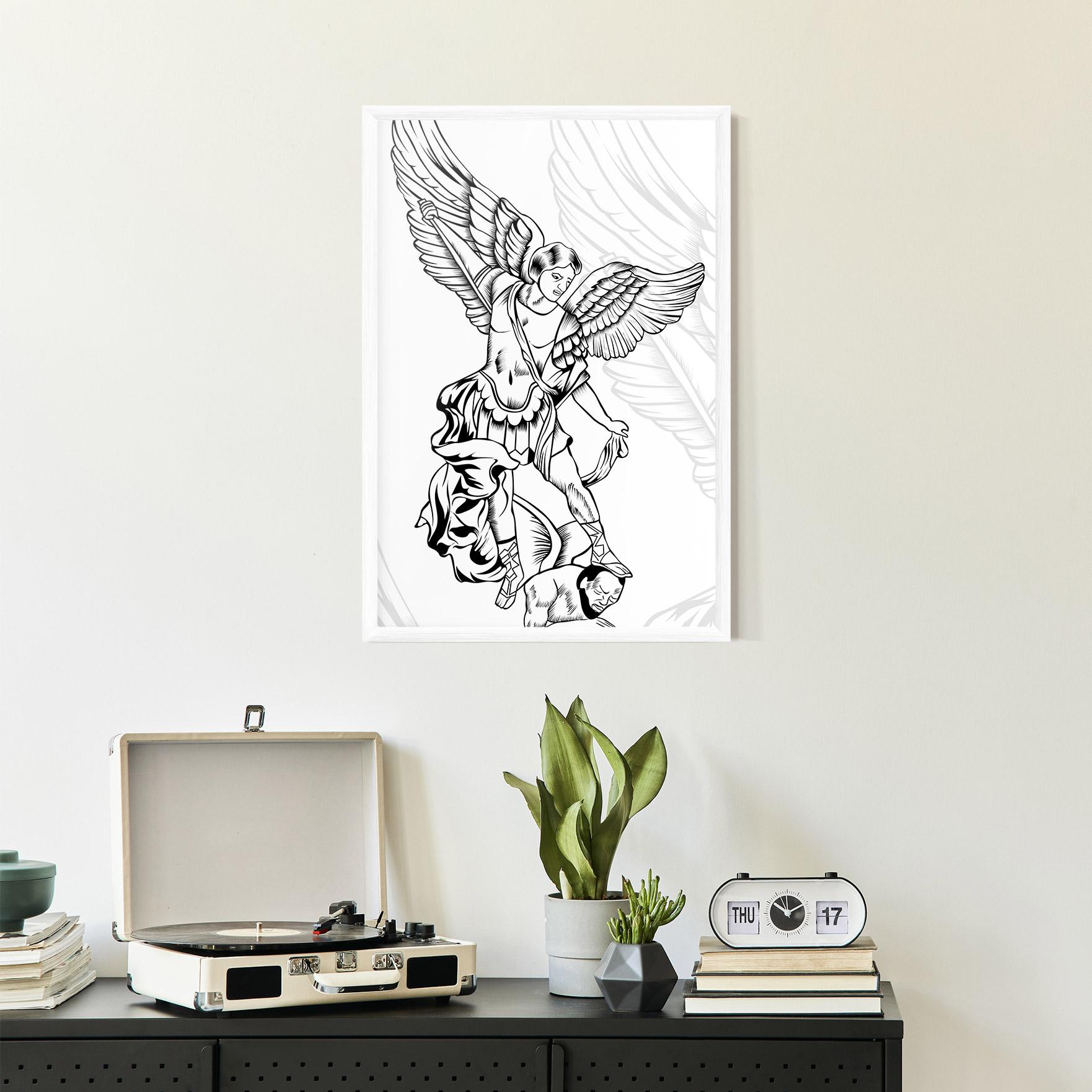 Gerahmte Poster Angel Fight mockup 2