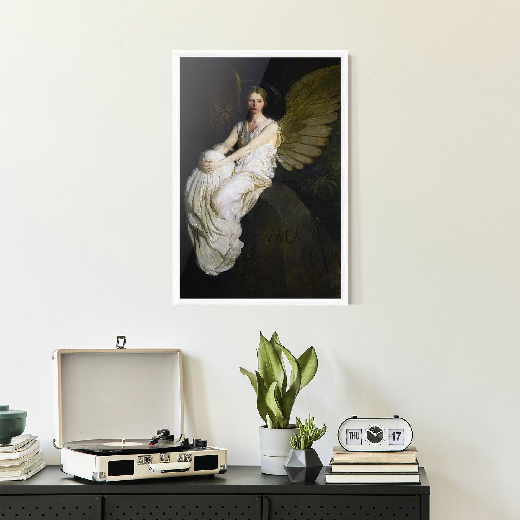 Gerahmte Poster Angel Thinking mockup 2
