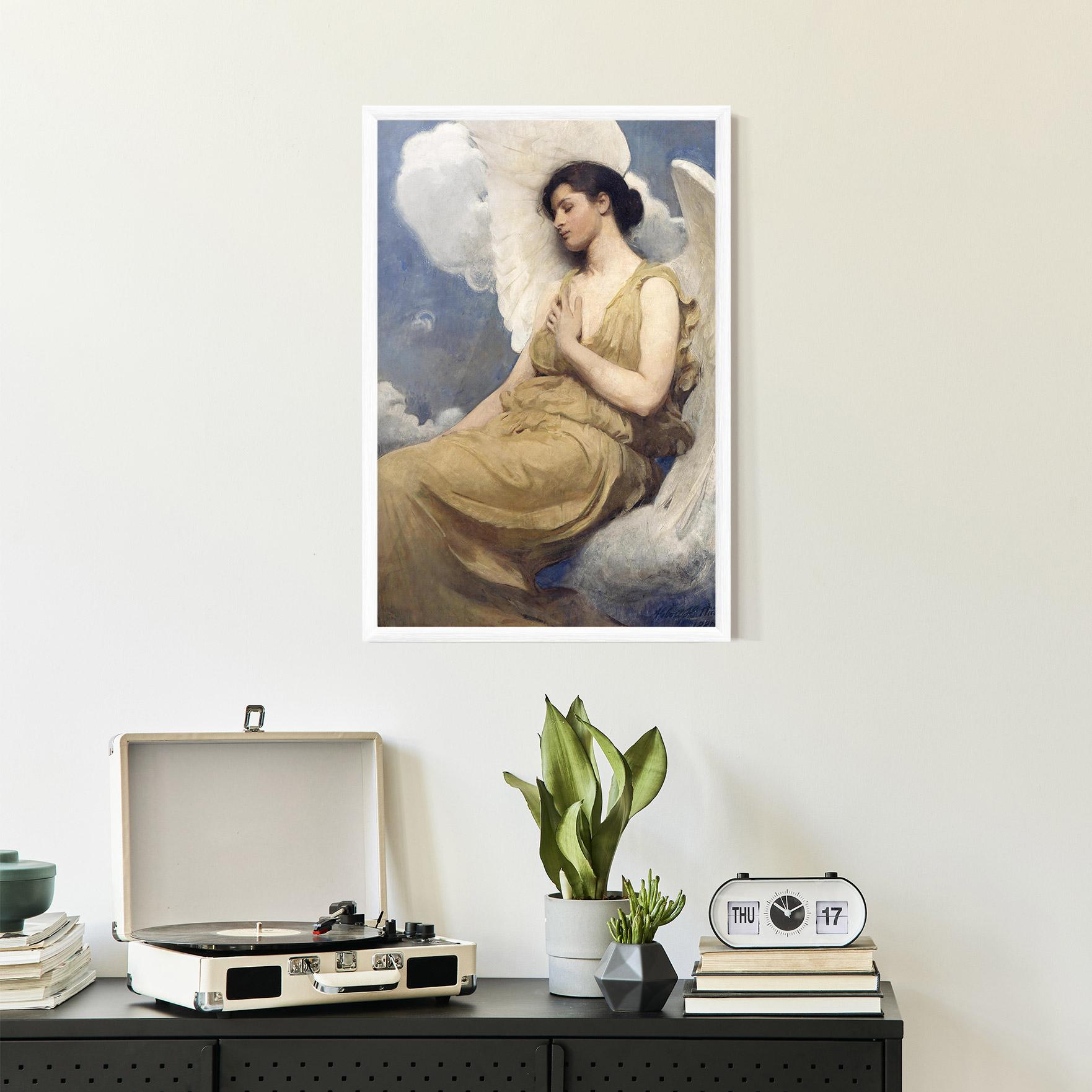 Gerahmte Poster Angel Woman Painting mockup 2