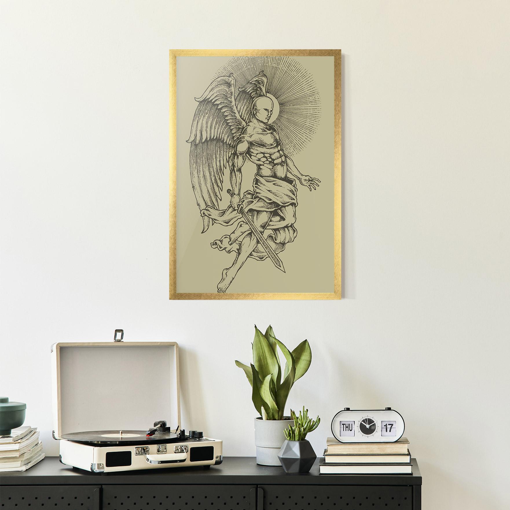 Gerahmte Poster Angel Fighter mockup 2