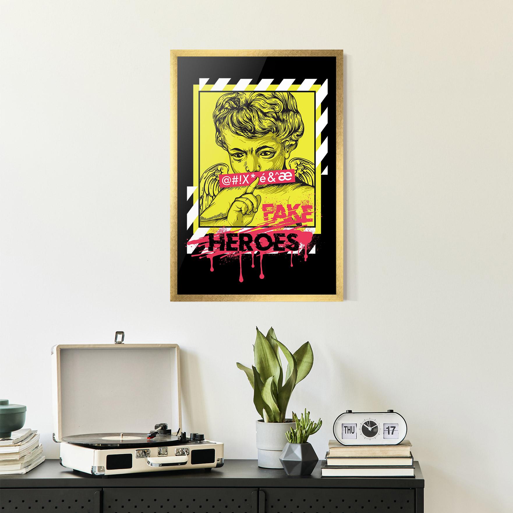 Gerahmte Poster Fake Heroes mockup 2