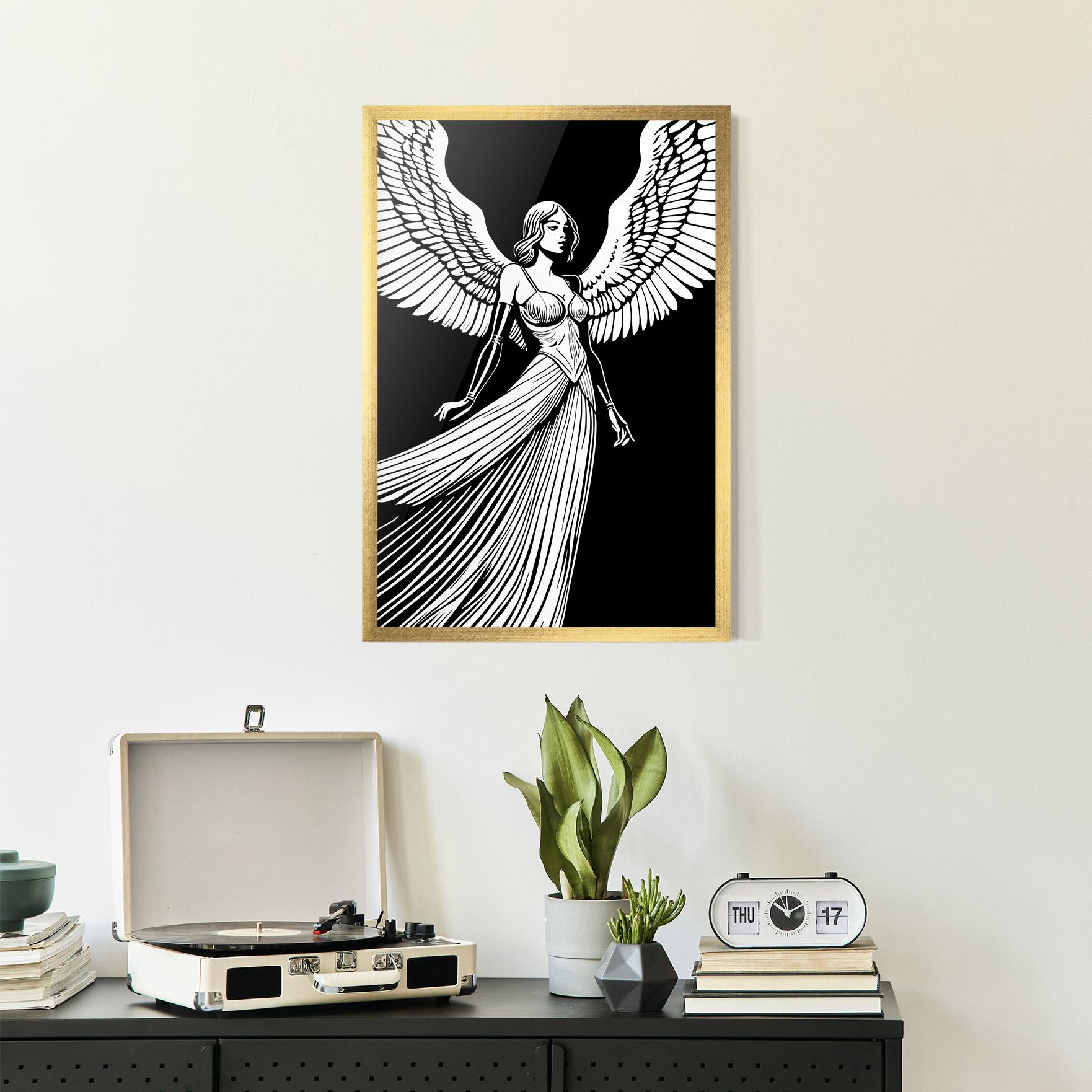 Gerahmte Poster Pretty Angel mockup 2