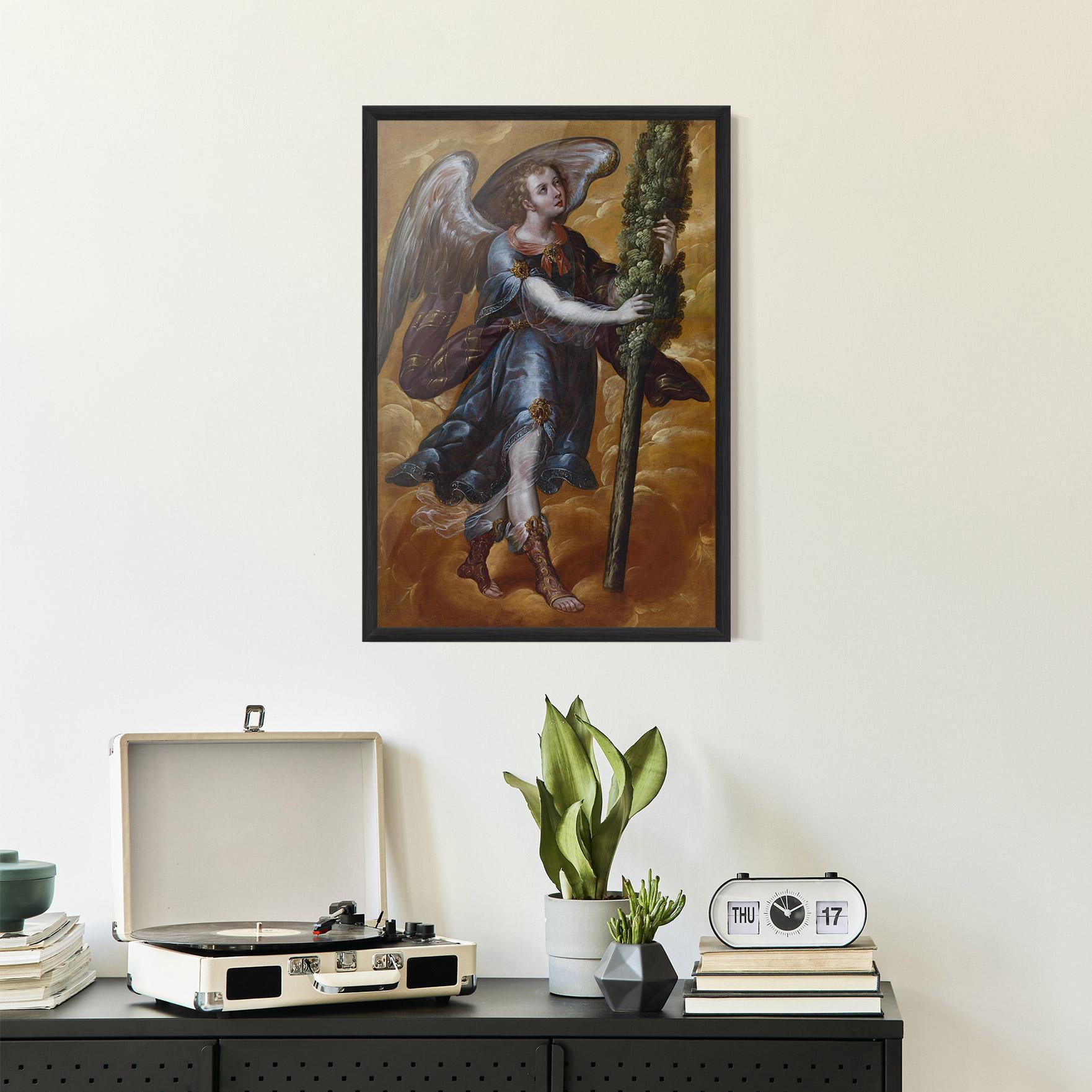 Gerahmte Poster Angel Holding A Tree mockup 2