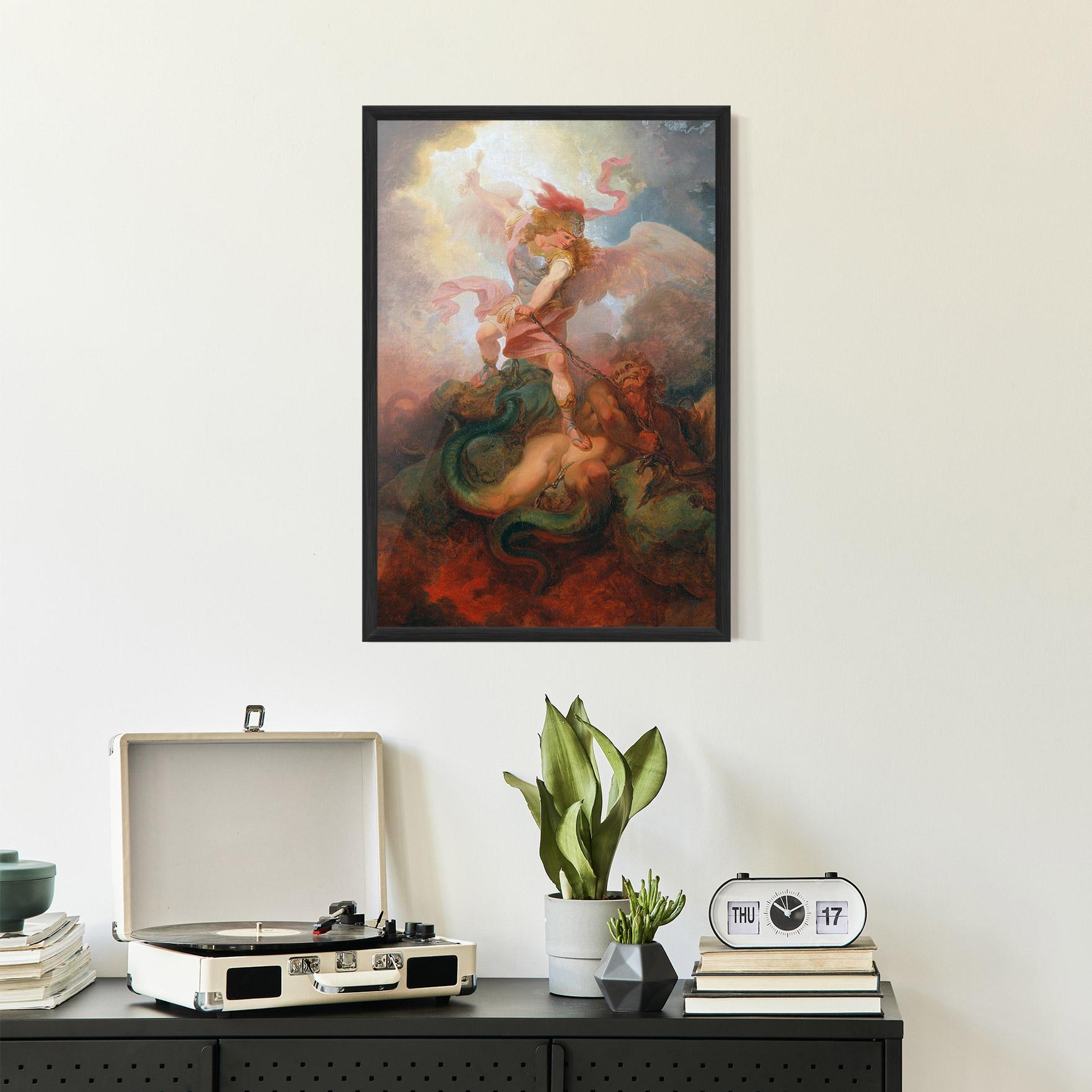 Gerahmte Poster Angel Killing Monster mockup 2