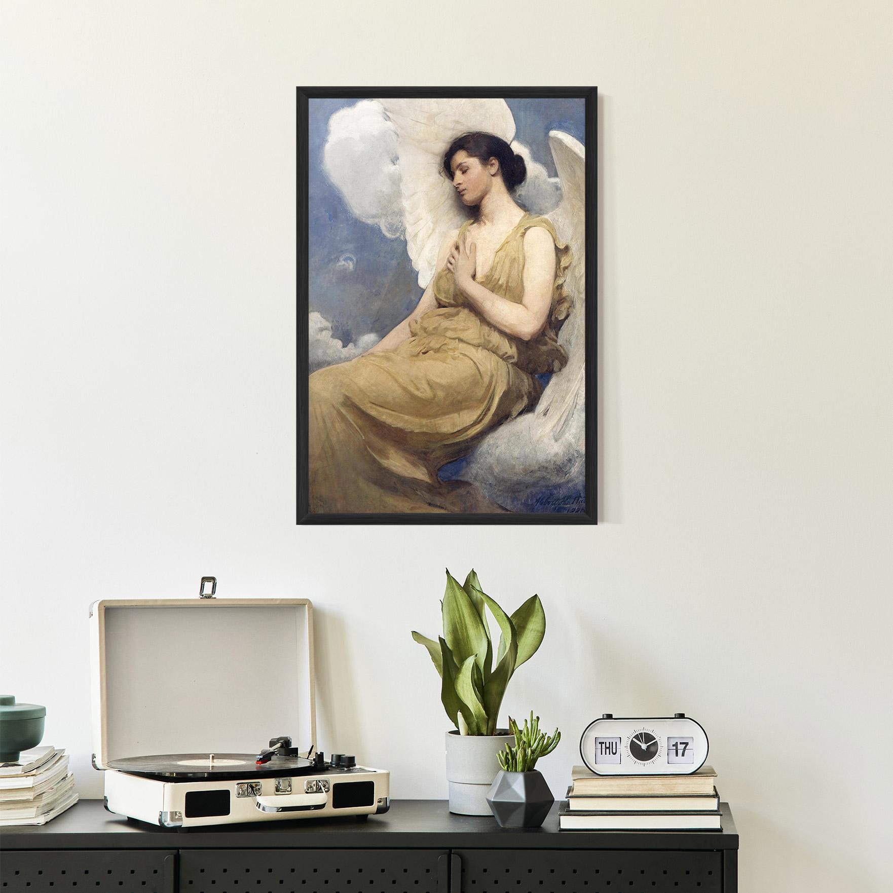 Gerahmte Poster Angel Woman Painting mockup 2