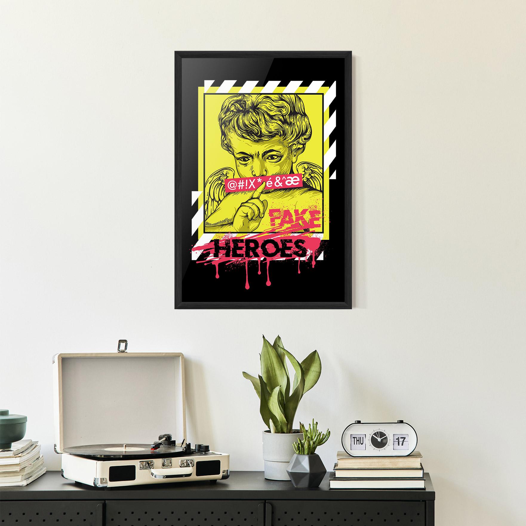 Gerahmte Poster Fake Heroes mockup 2