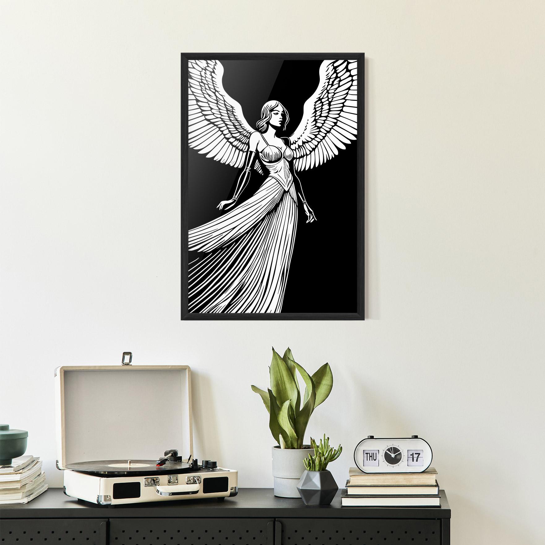 Gerahmte Poster Pretty Angel mockup 2