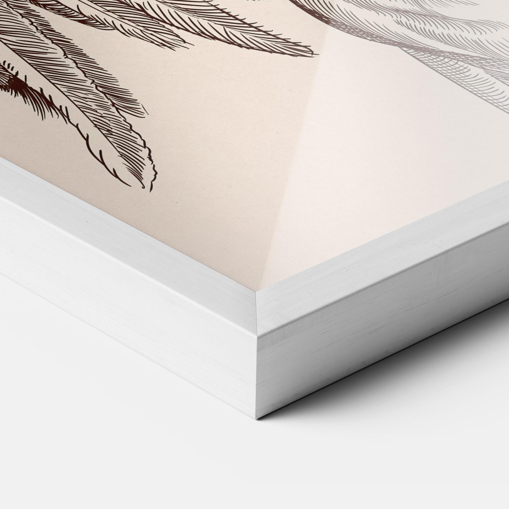 Gerahmte Poster Angel Brown Line mockup 3