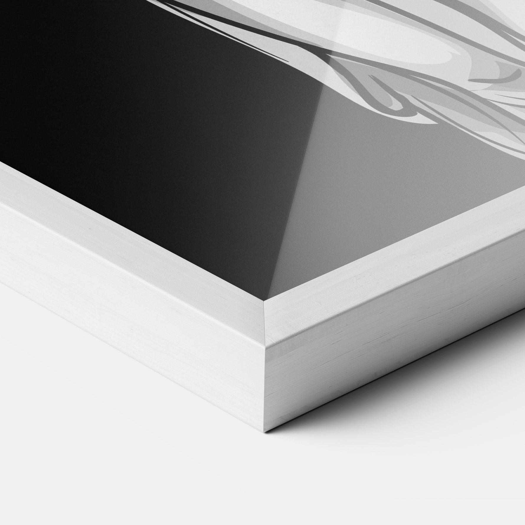 Gerahmte Poster Angel Hand mockup 3