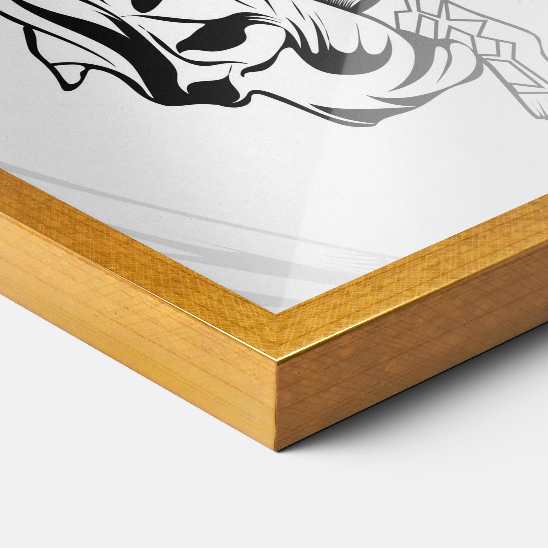 Gerahmte Poster Angel Fight mockup 3