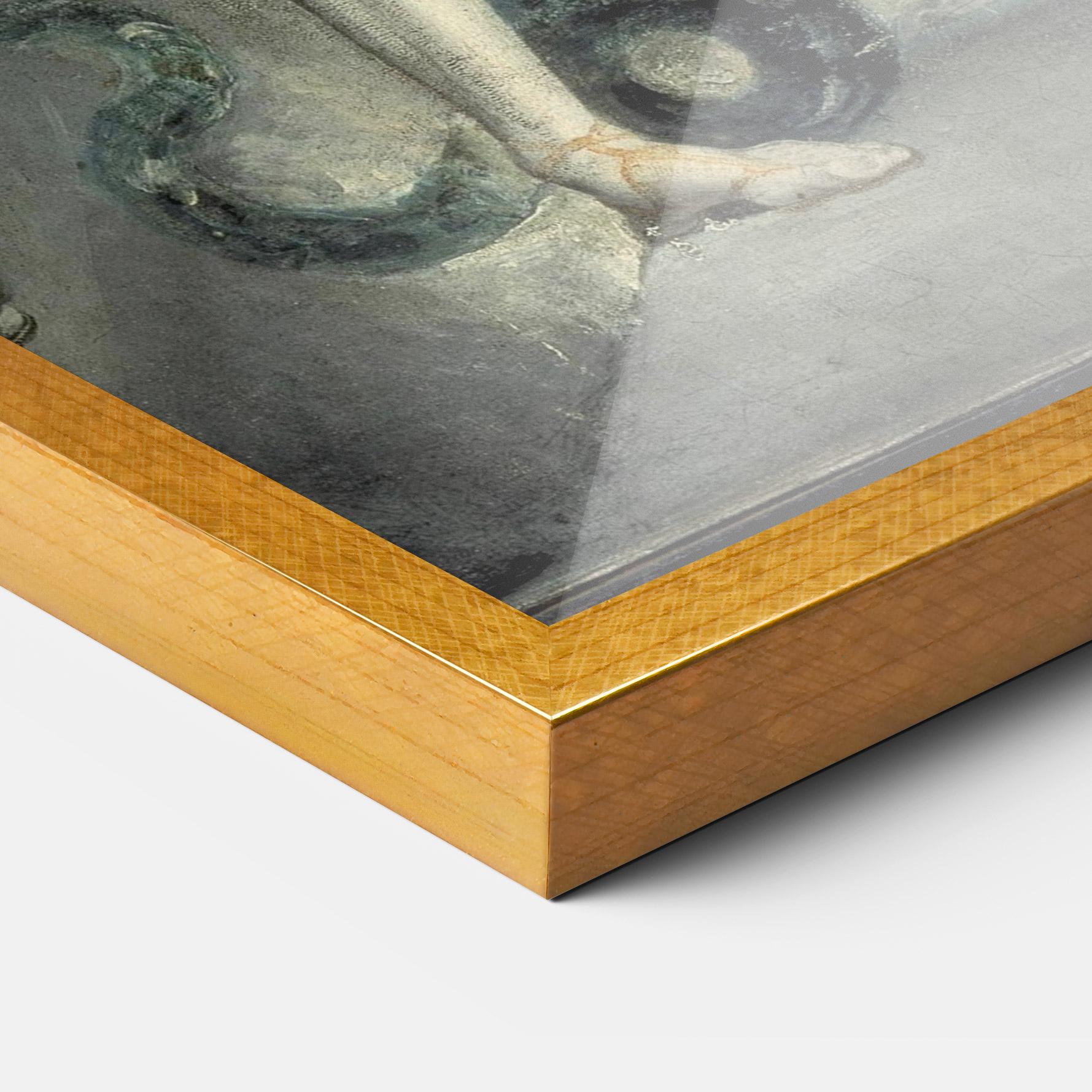 Gerahmte Poster Old Angel Painting mockup 3