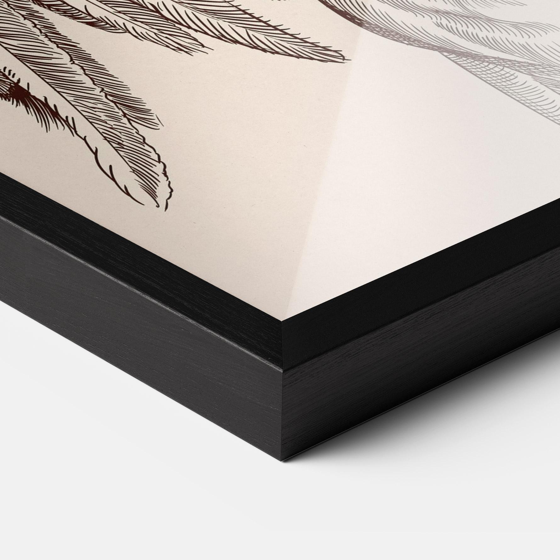 Gerahmte Poster Angel Brown Line mockup 3