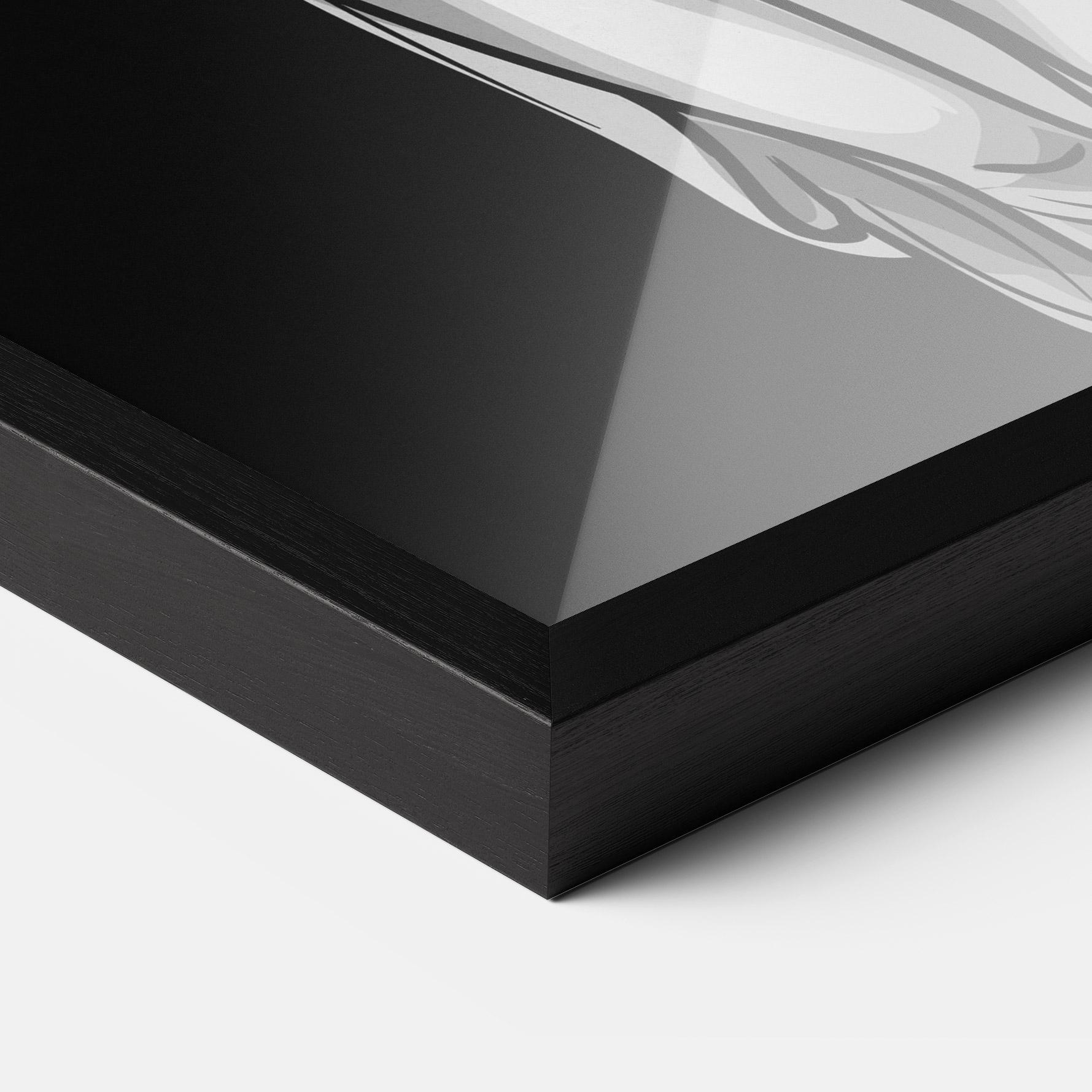 Gerahmte Poster Angel Hand mockup 3