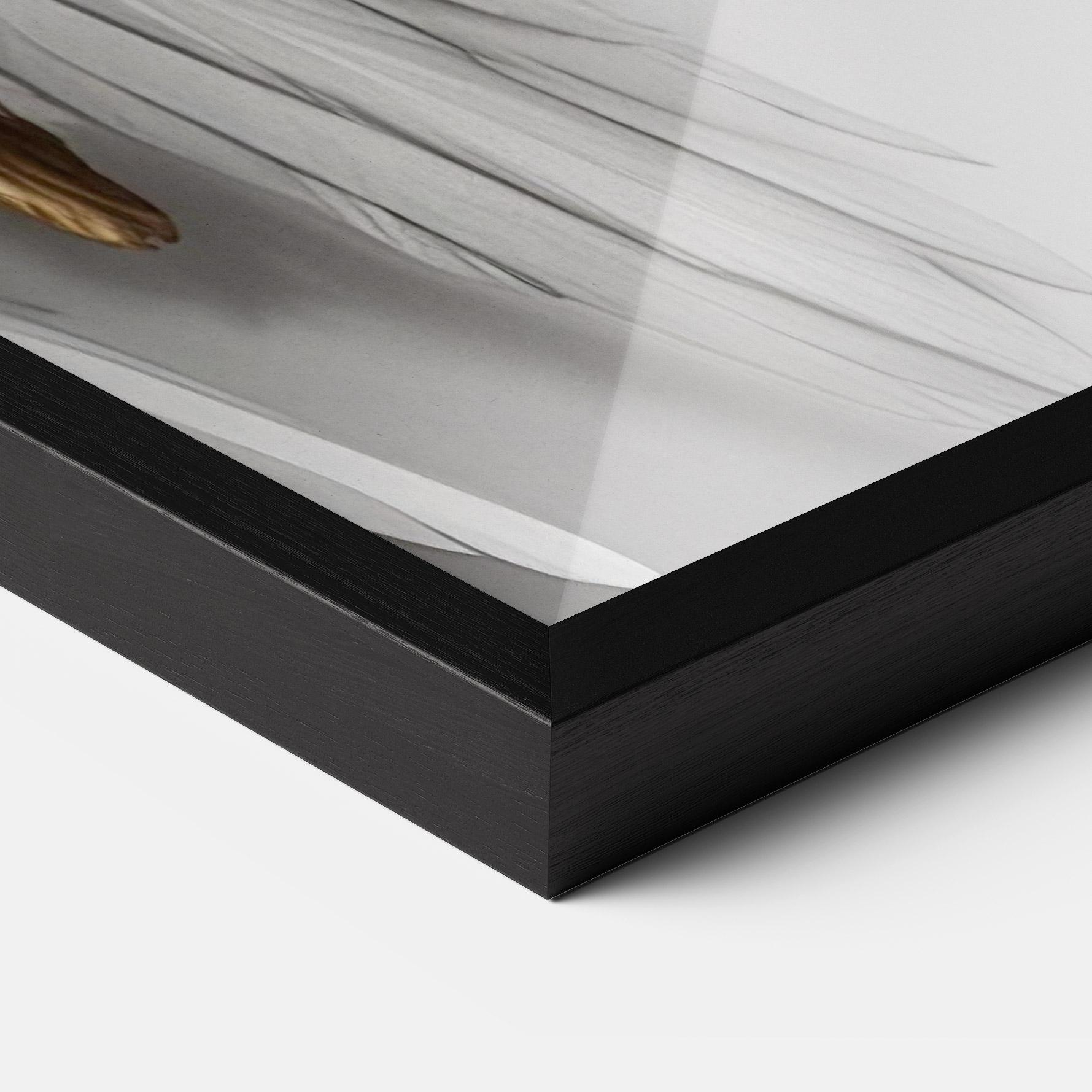 Gerahmte Poster Realistic Gold Angel Wings mockup 3