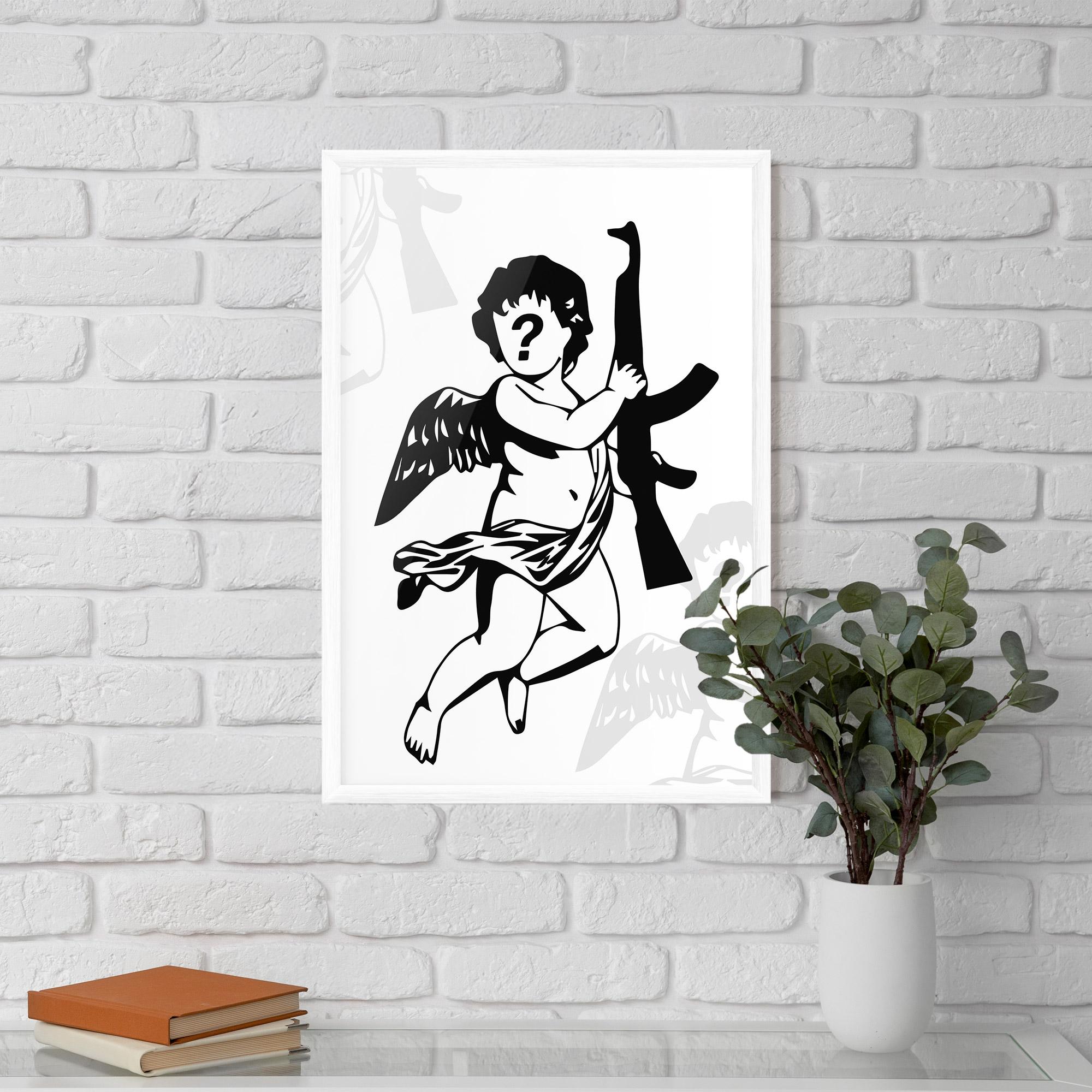 Gerahmte Poster Angel Gun mockup 5