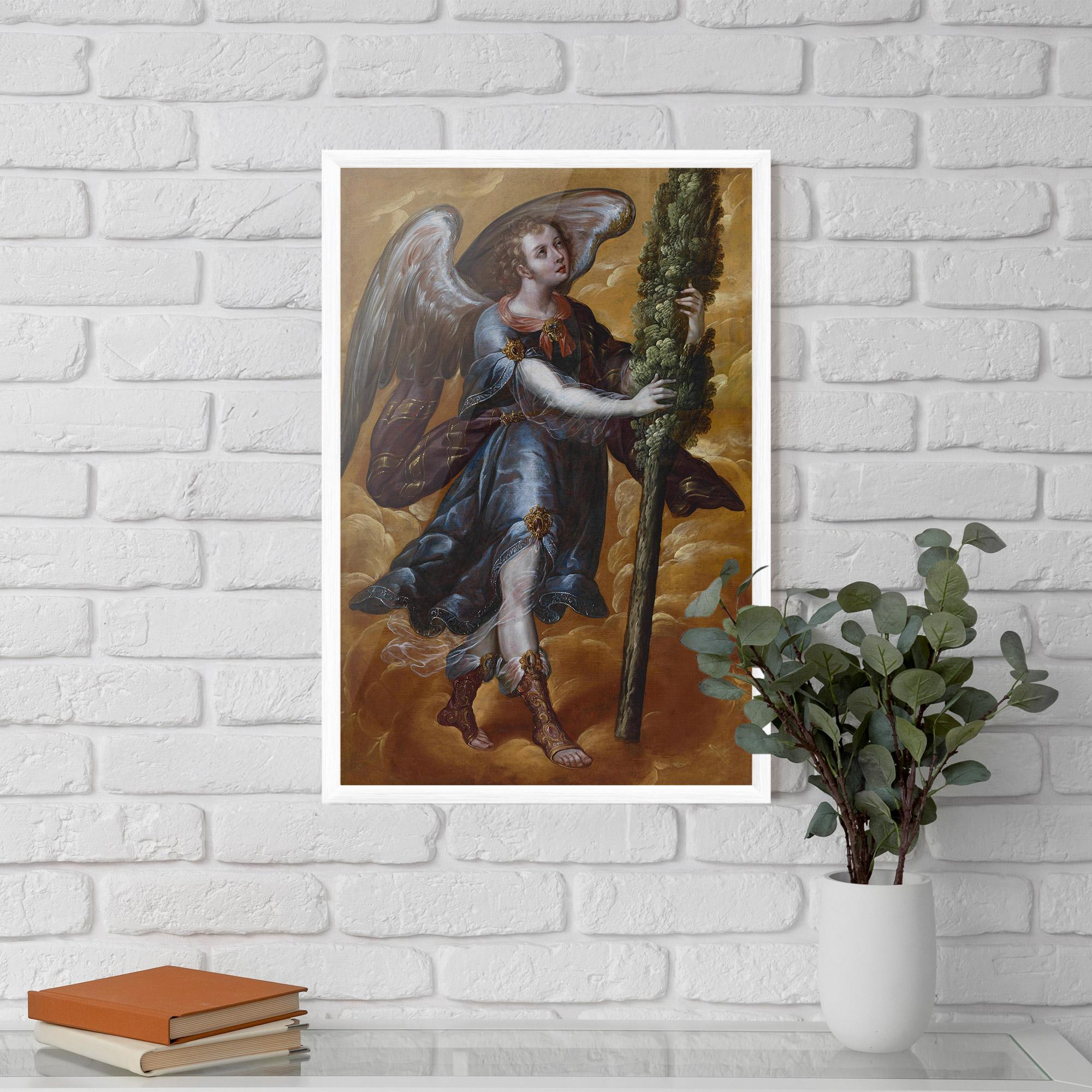 Gerahmte Poster Angel Holding A Tree mockup 5