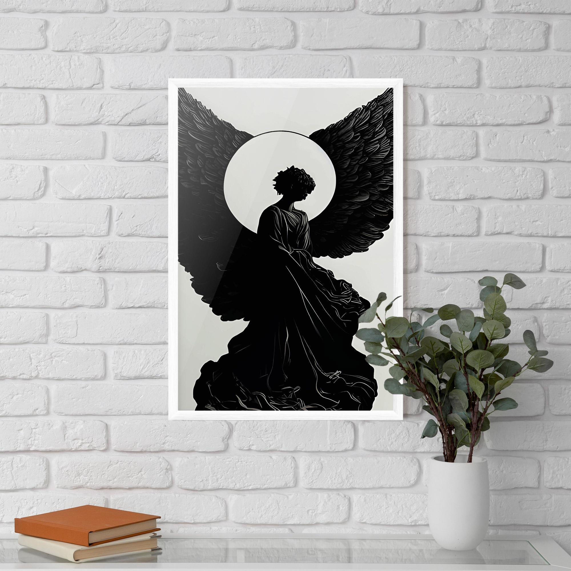 Gerahmte Poster Angel Shilouette mockup 5