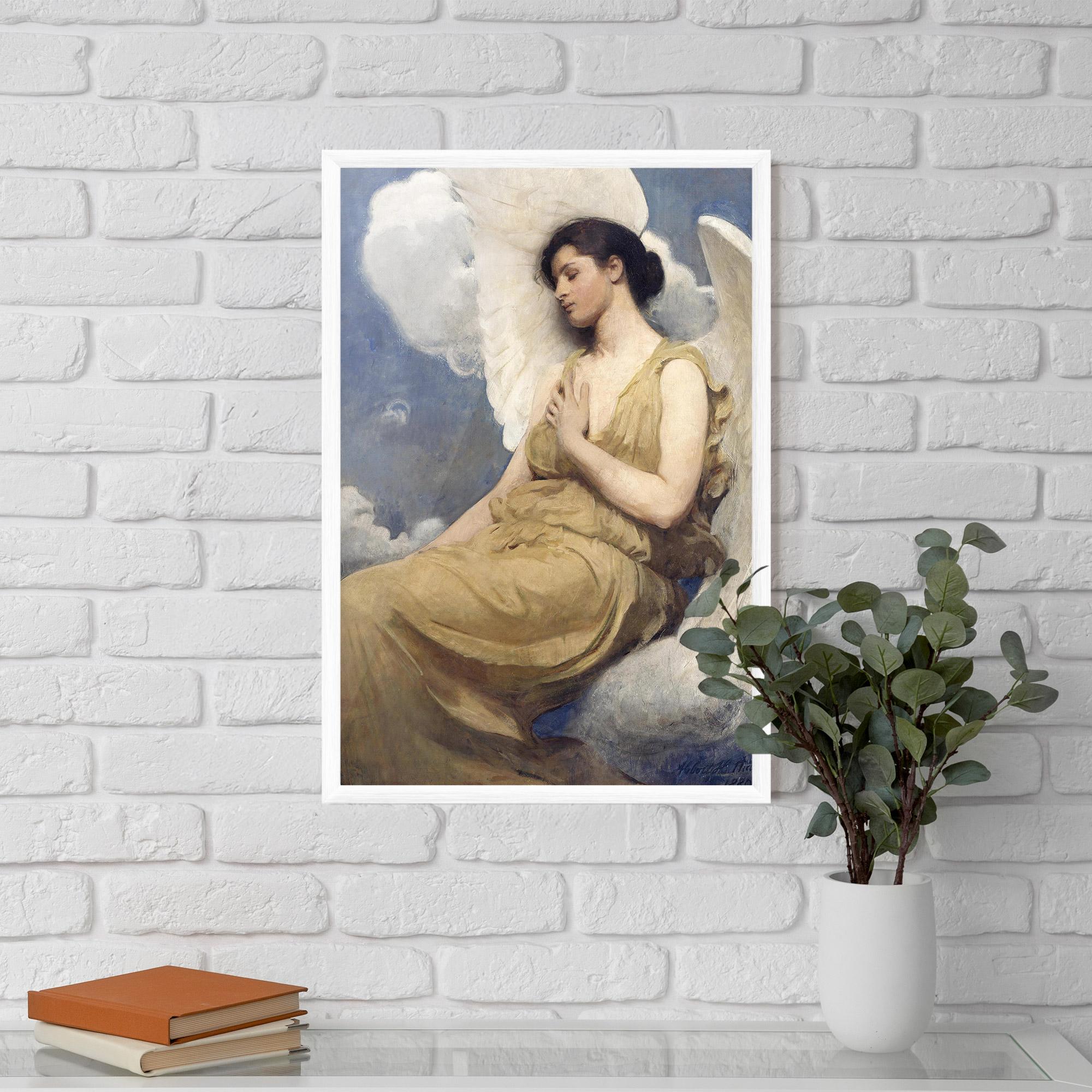 Gerahmte Poster Angel Woman Painting mockup 5
