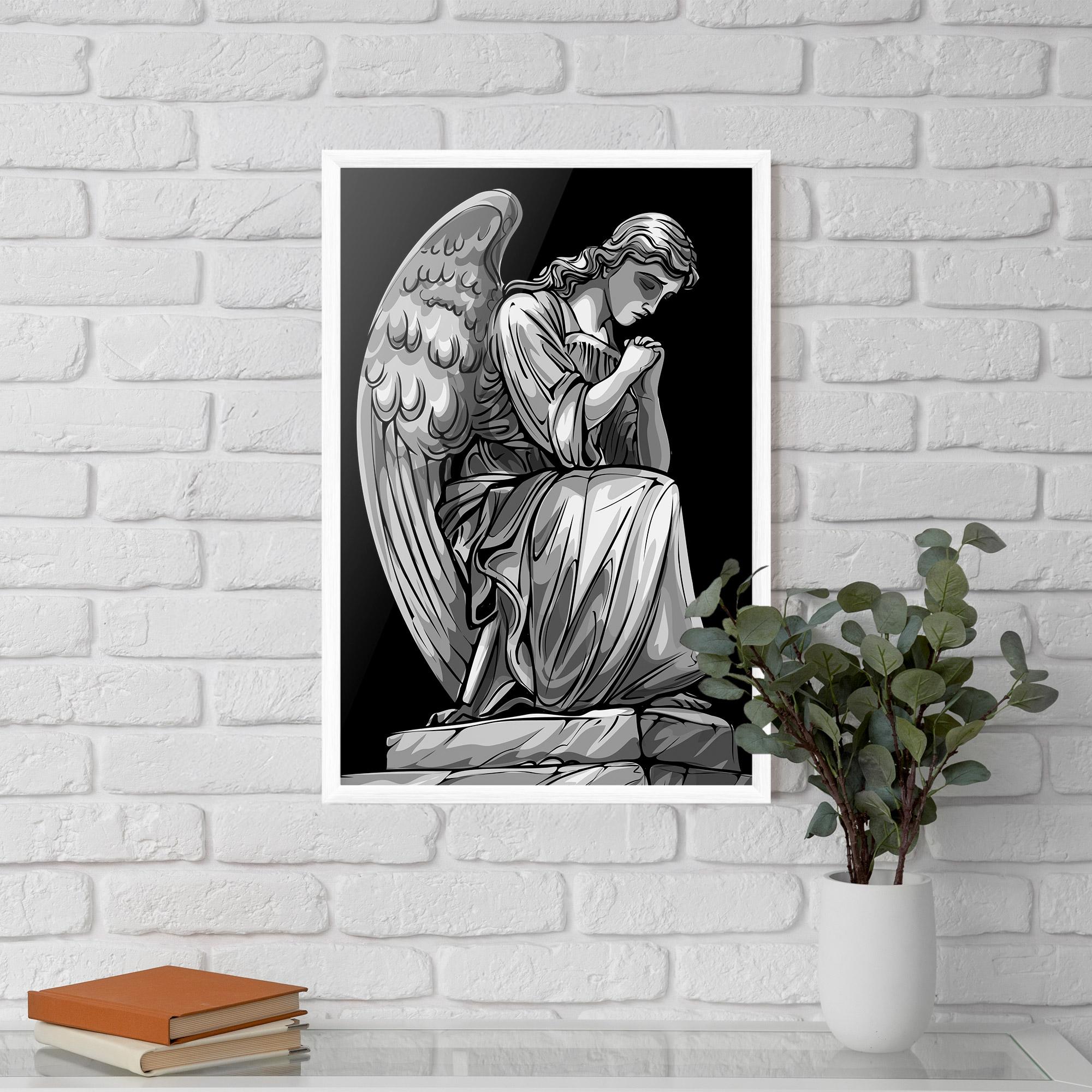 Gerahmte Poster Pray Angel mockup 5