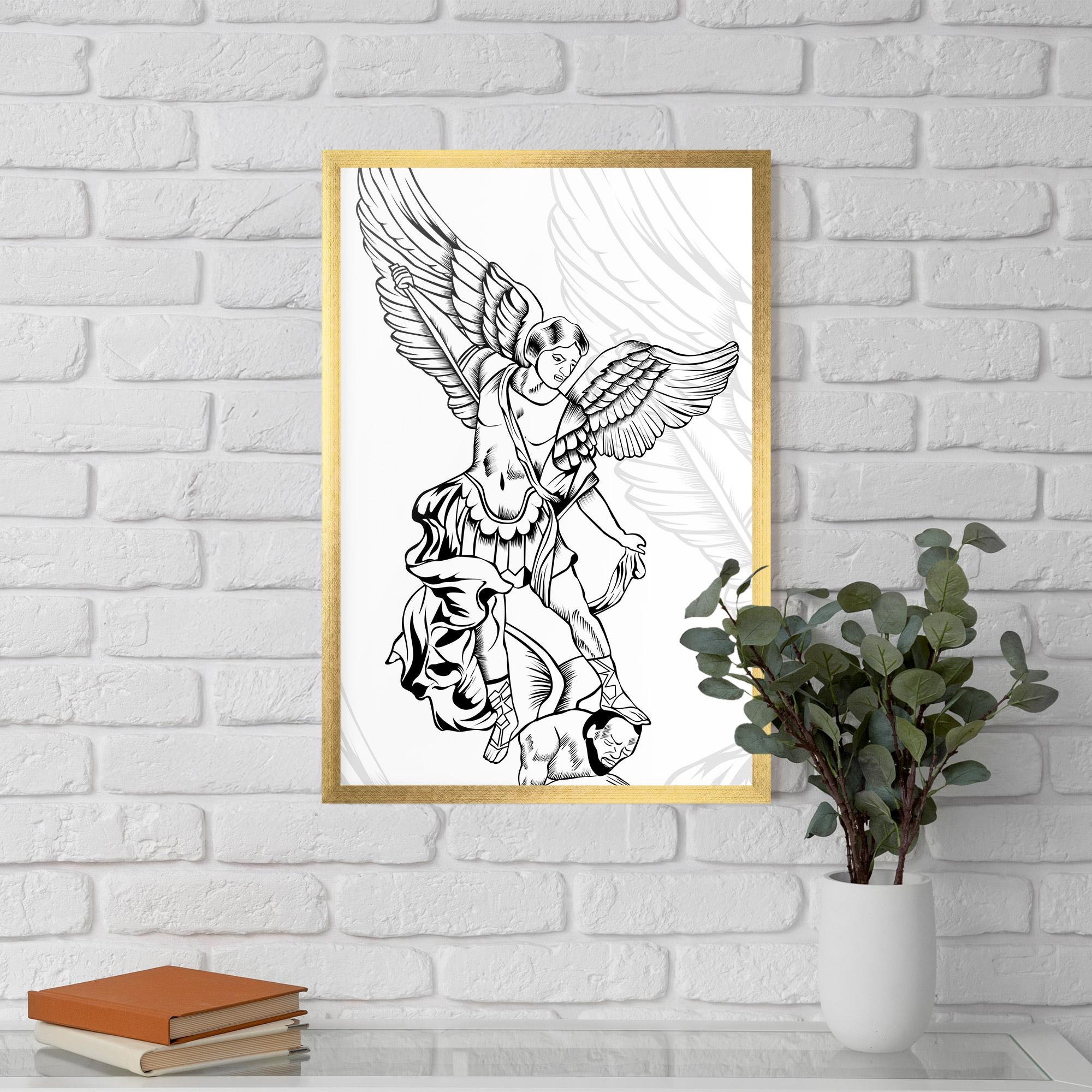 Gerahmte Poster Angel Fight mockup 5