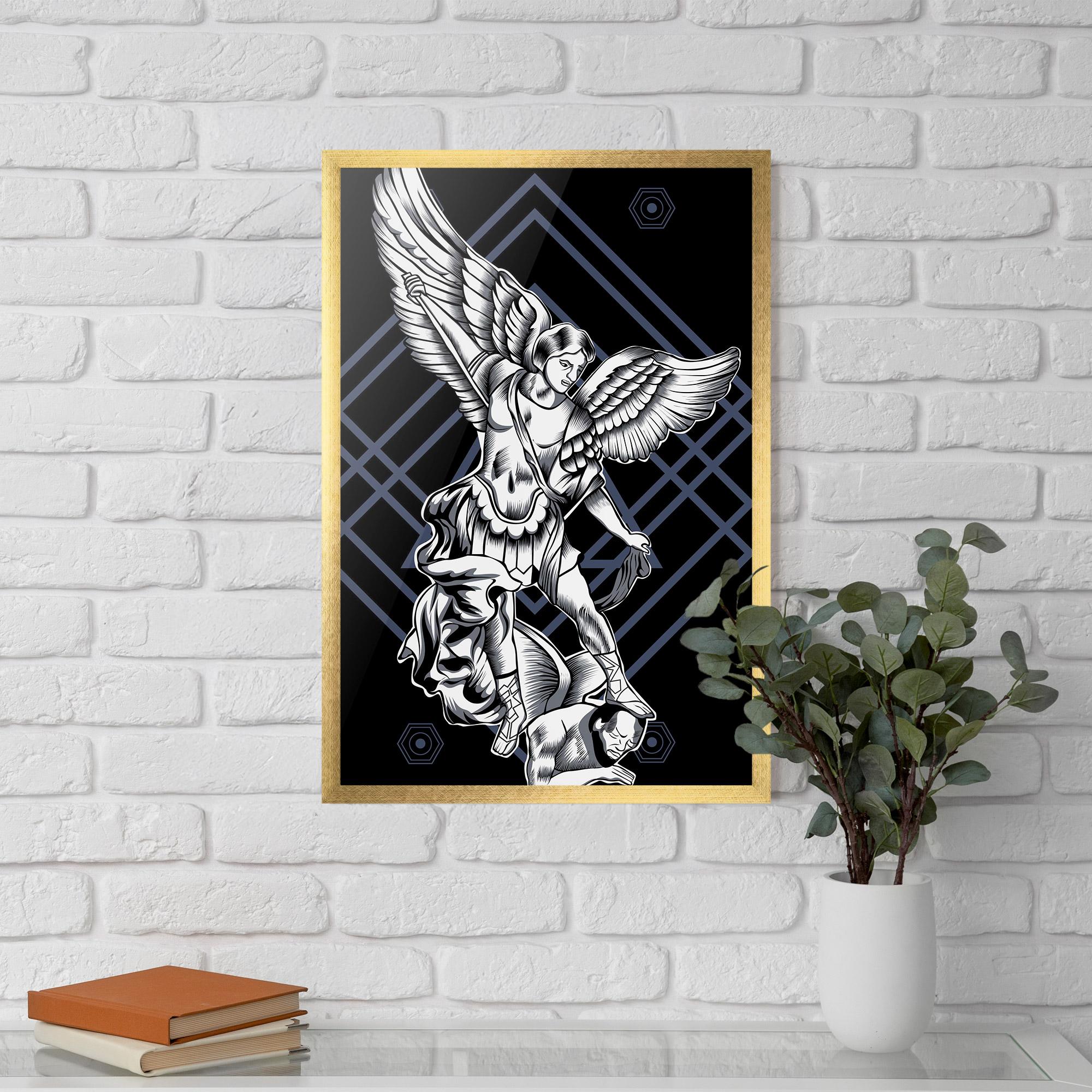 Gerahmte Poster Angel Fights mockup 5
