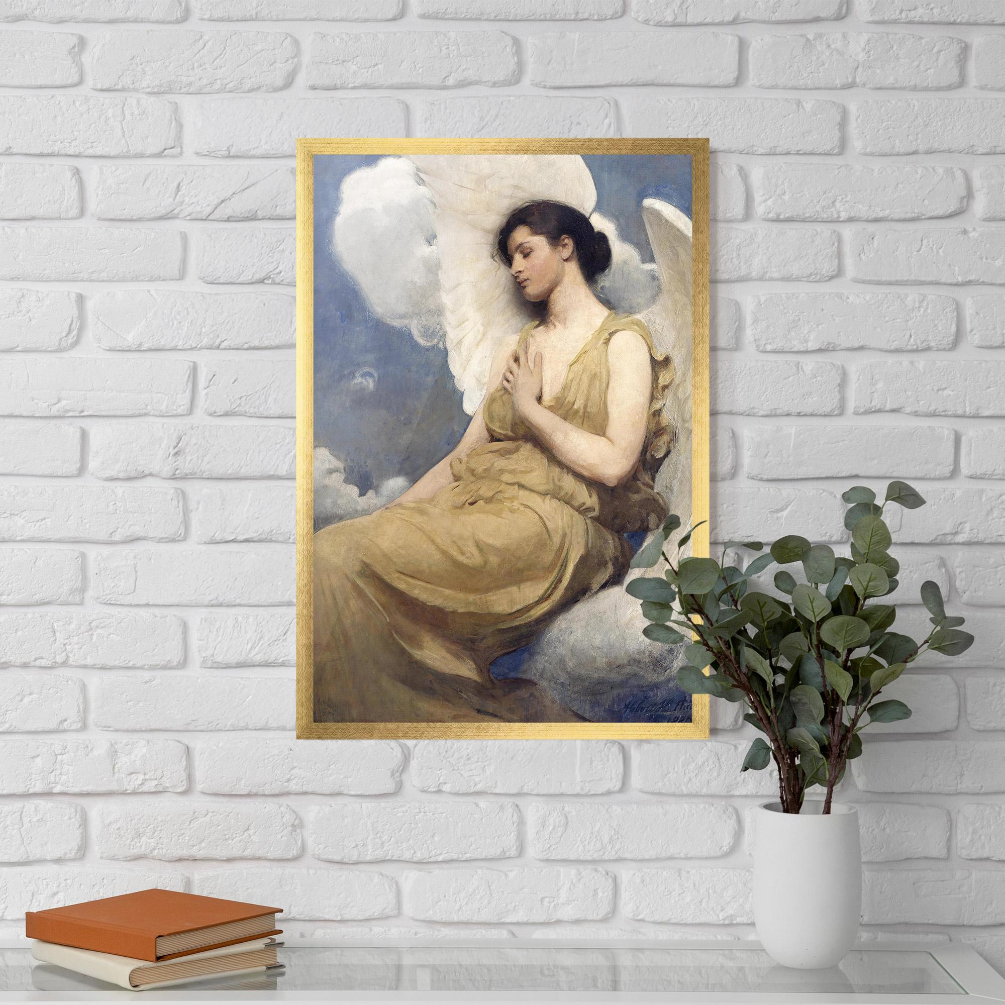 Gerahmte Poster Angel Woman Painting mockup 5
