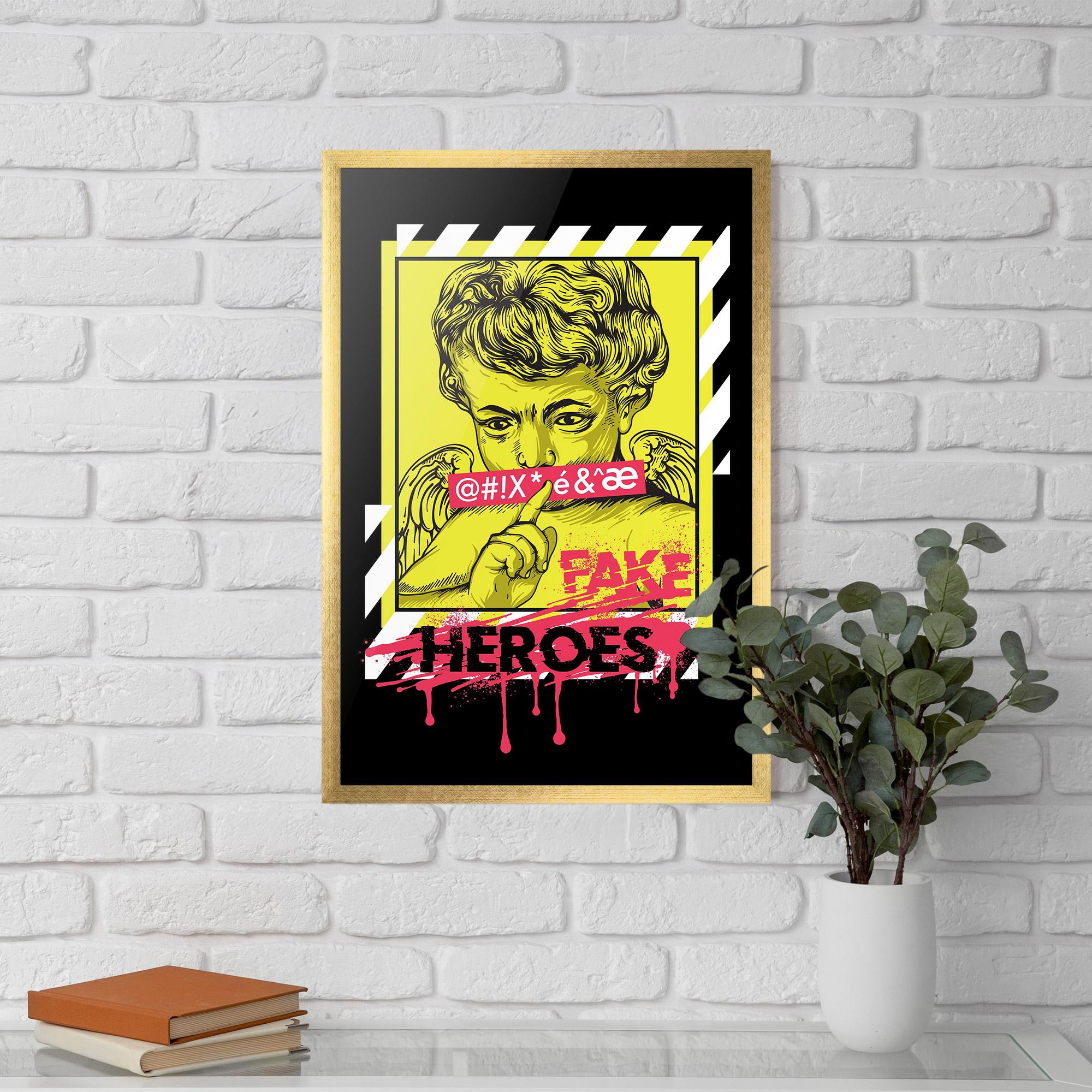 Gerahmte Poster Fake Heroes mockup 5