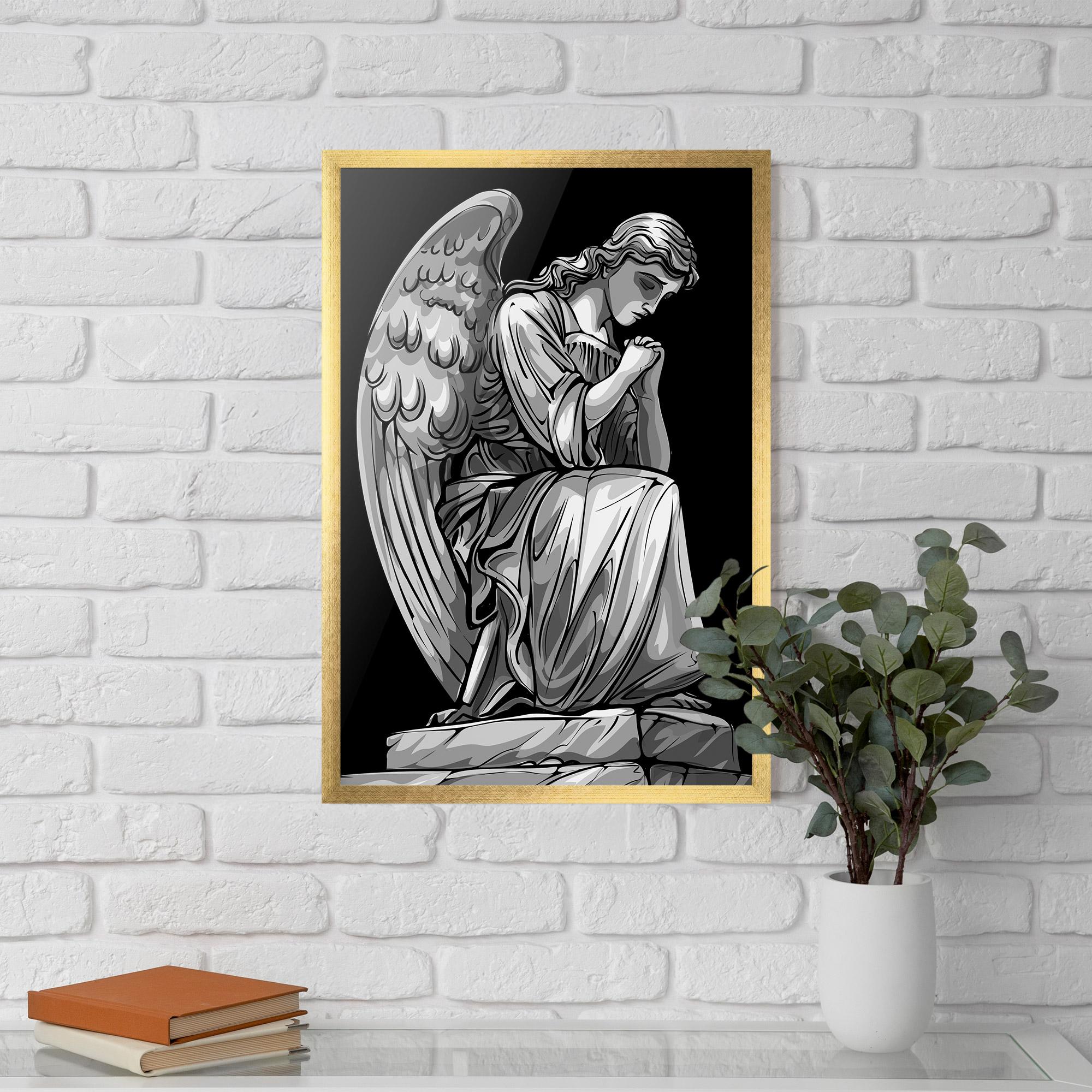 Gerahmte Poster Pray Angel mockup 5