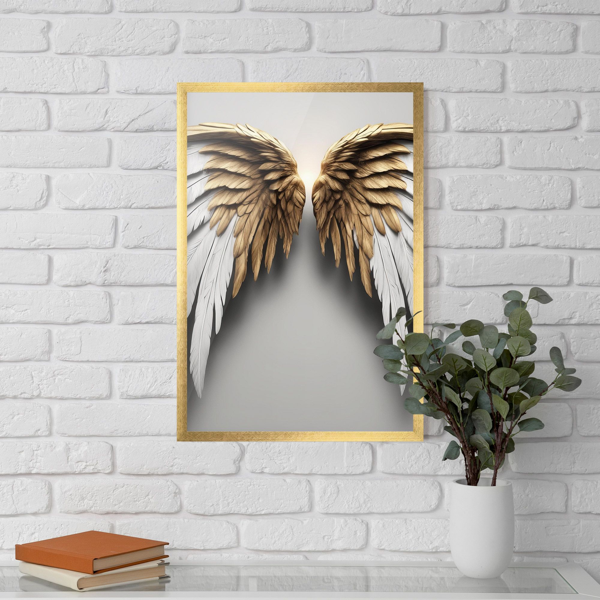 Realistic Angel Wings mockup 5