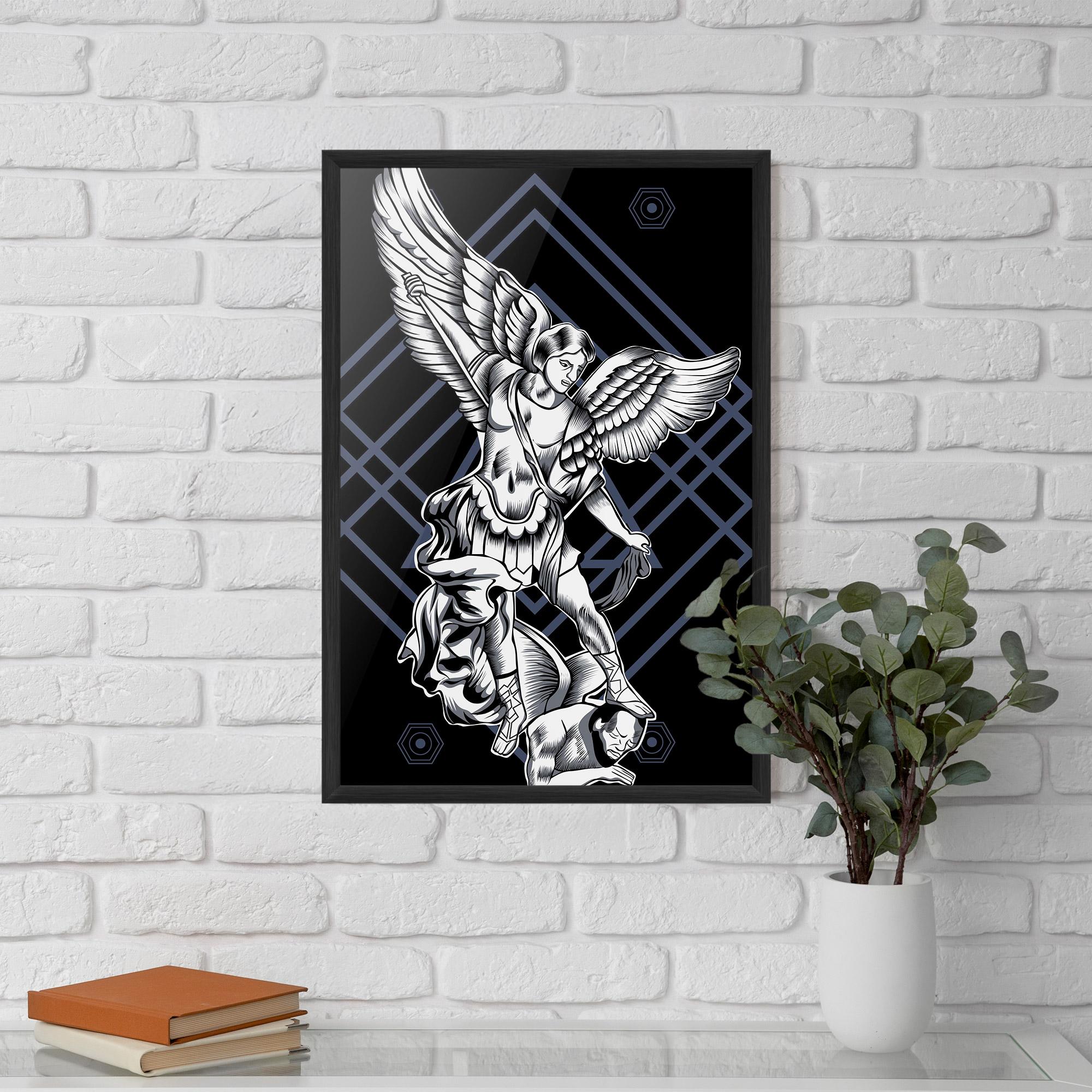 Gerahmte Poster Angel Fights mockup 5