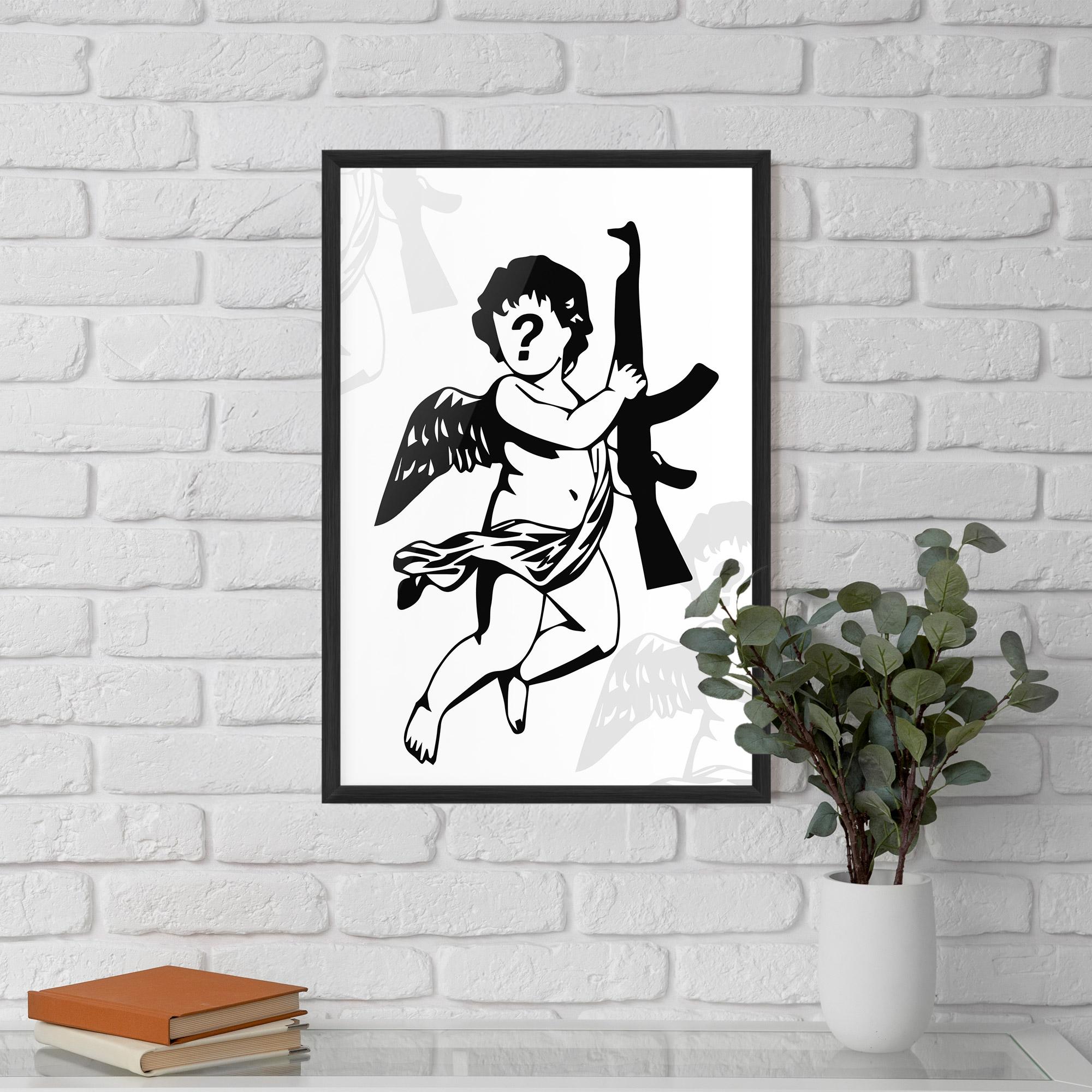 Gerahmte Poster Angel Gun mockup 5