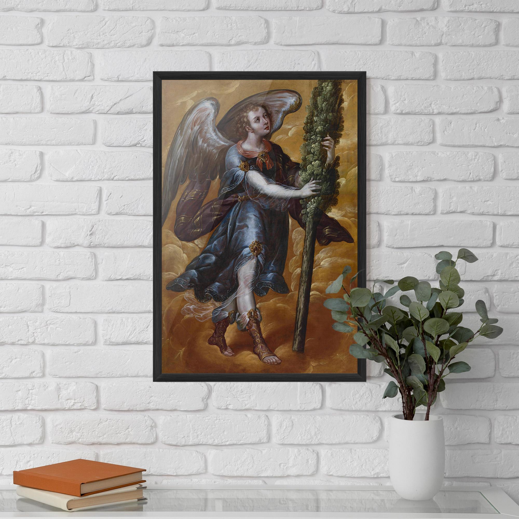 Gerahmte Poster Angel Holding A Tree mockup 5