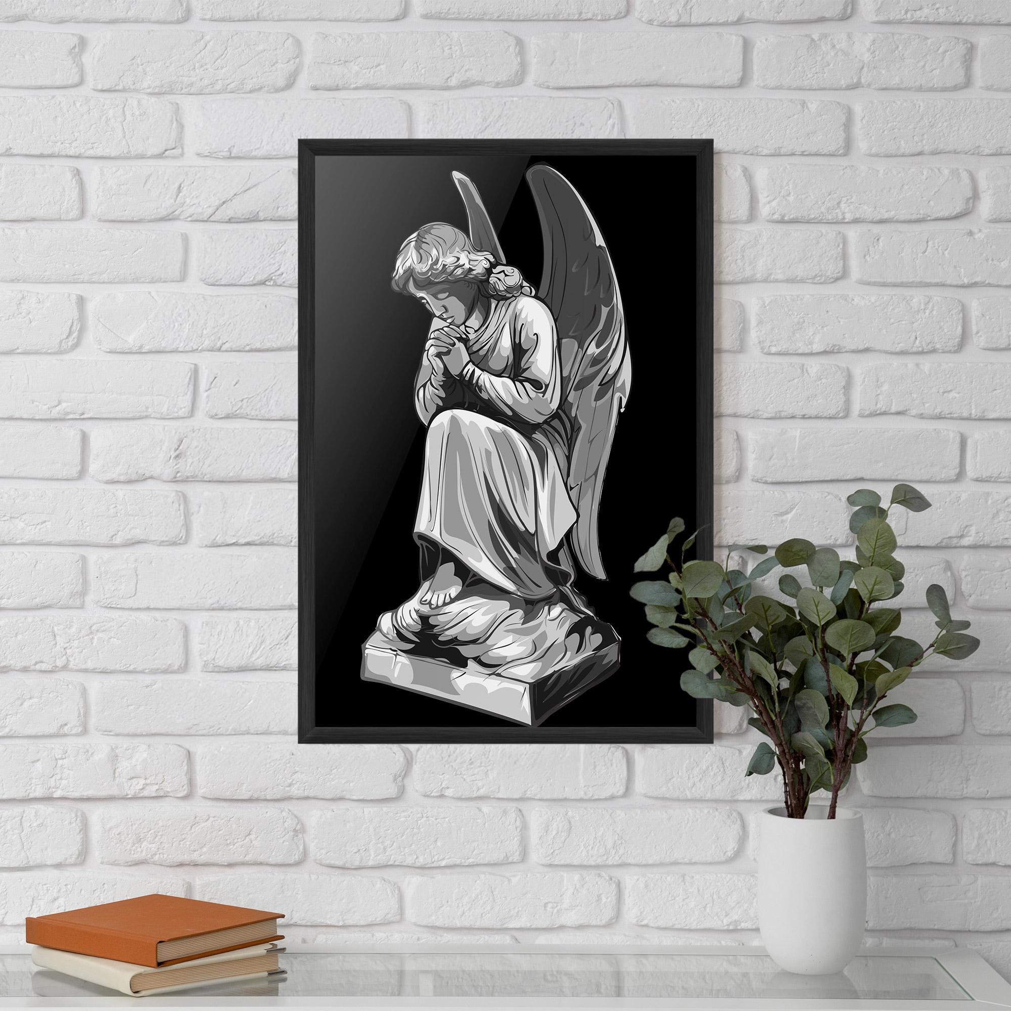 Gerahmte Poster Angel Pray mockup 5