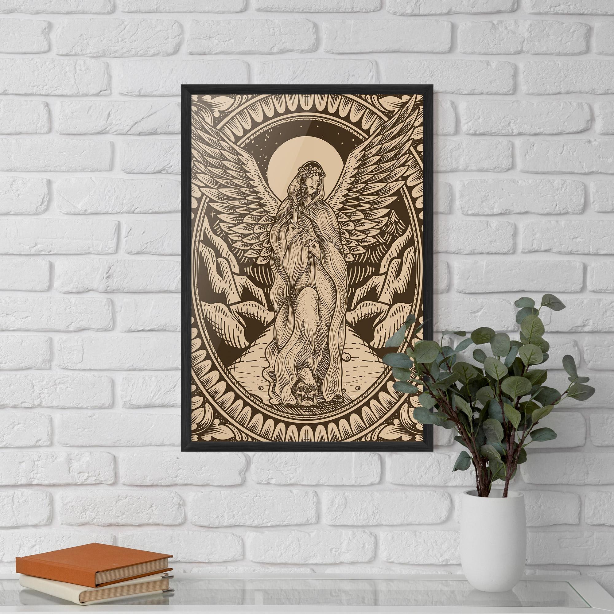 Gerahmte Poster Cream Angel mockup 5
