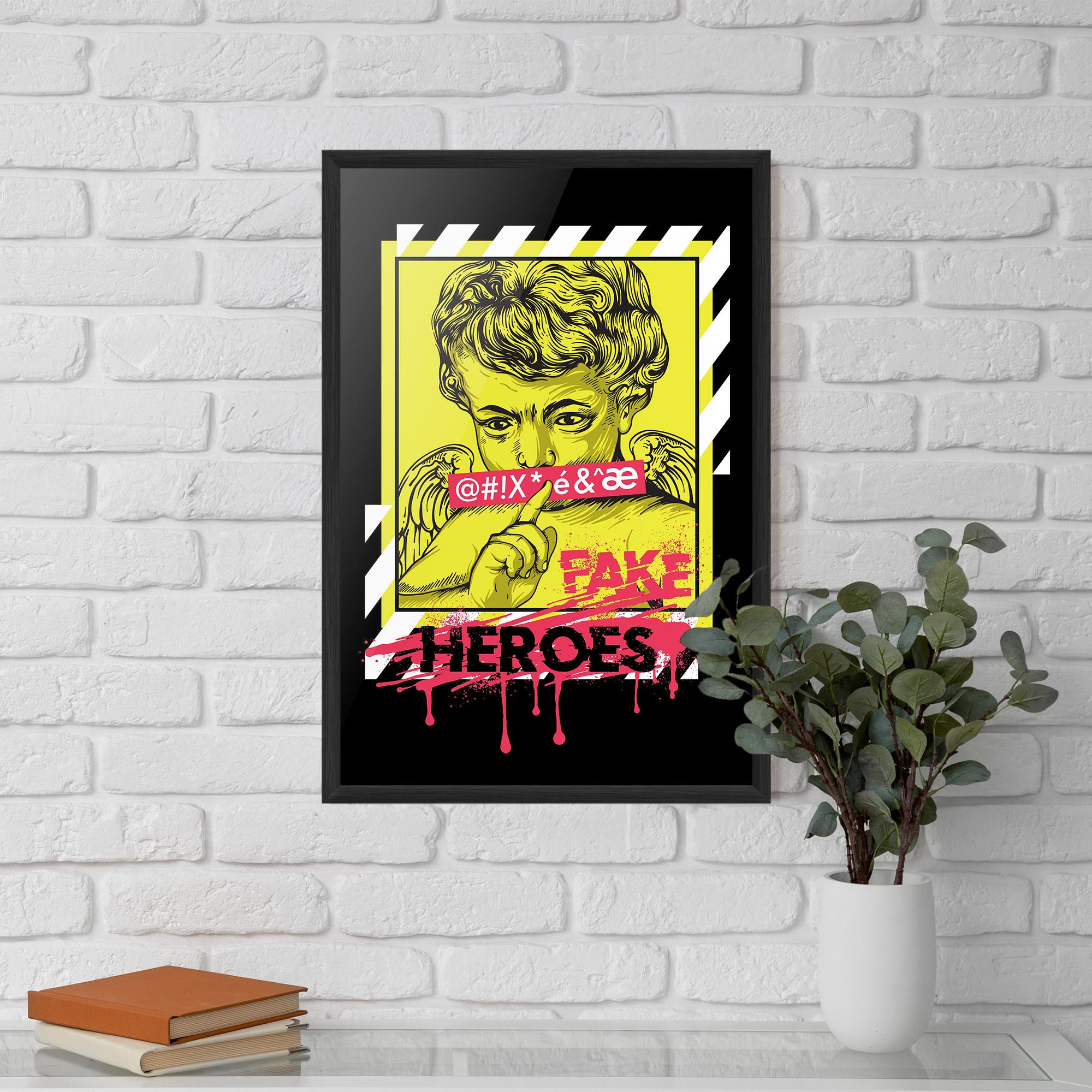 Gerahmte Poster Fake Heroes mockup 5