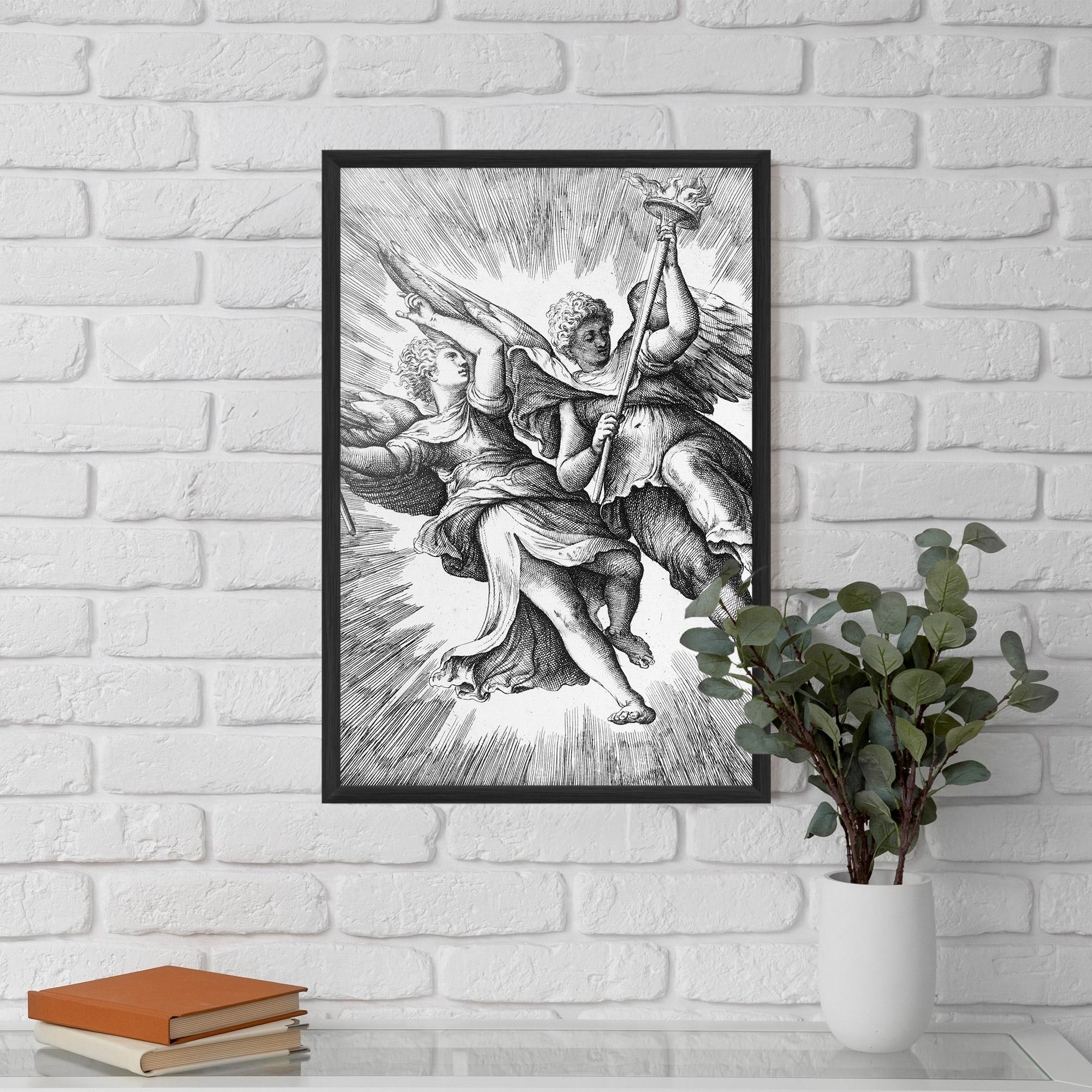 Gerahmte Poster Hand Drawn Angels mockup 5