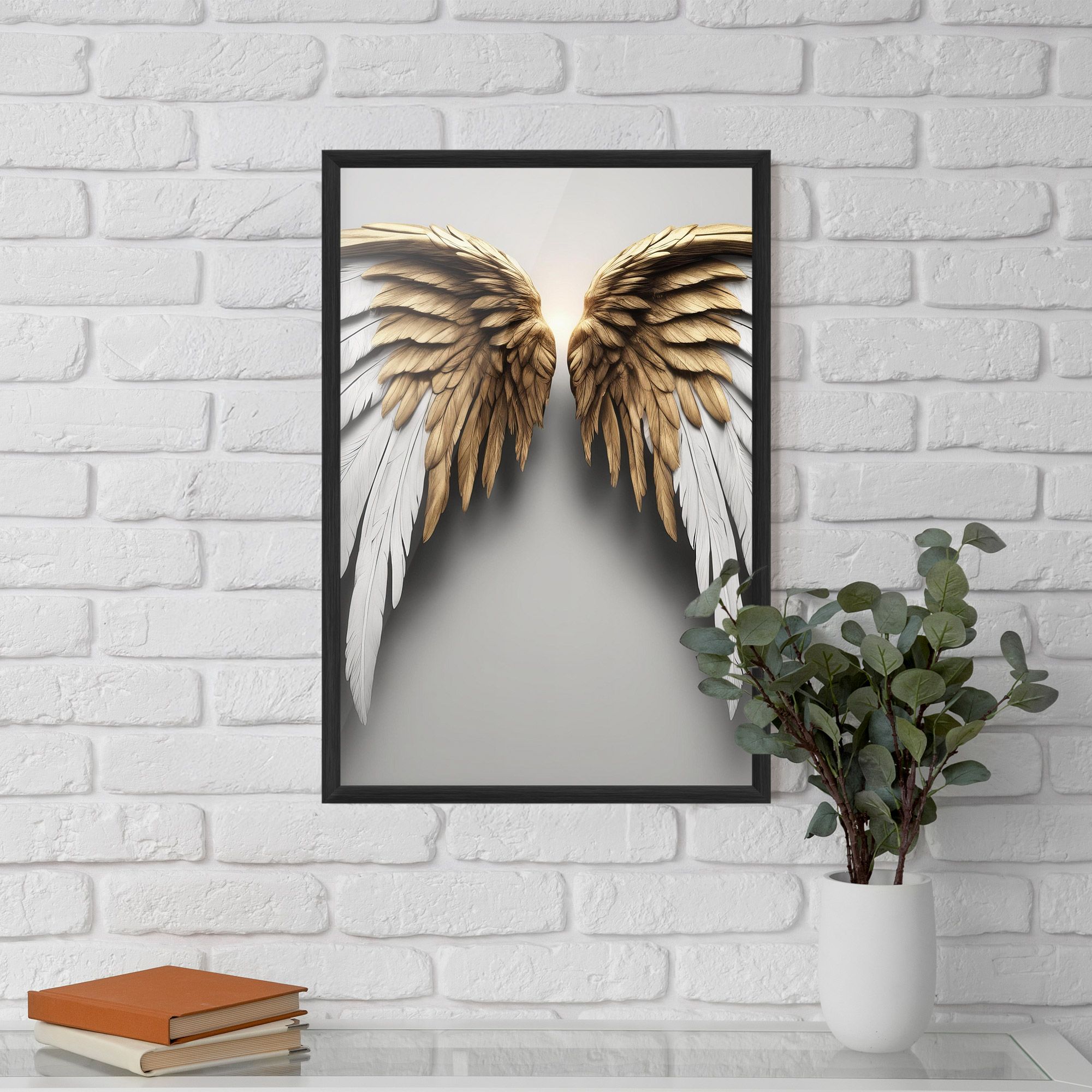 Realistic Angel Wings mockup 5