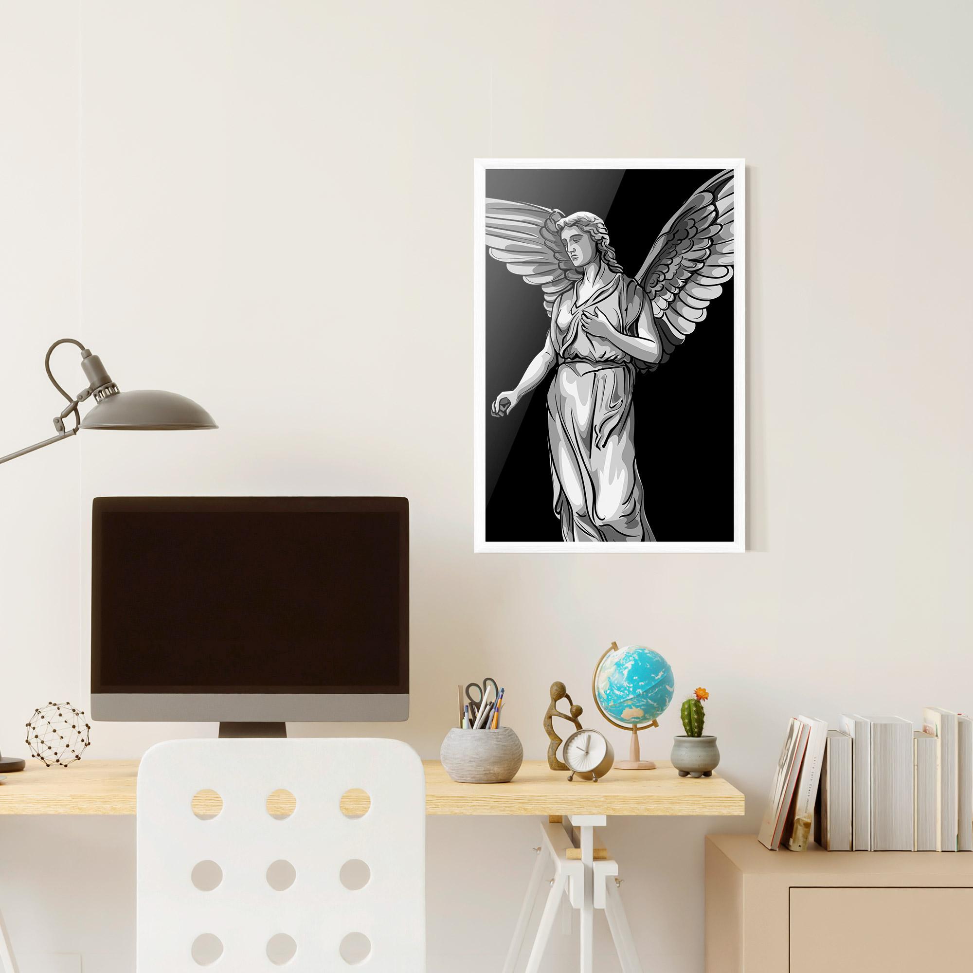Gerahmte Poster Angel Hand mockup 6