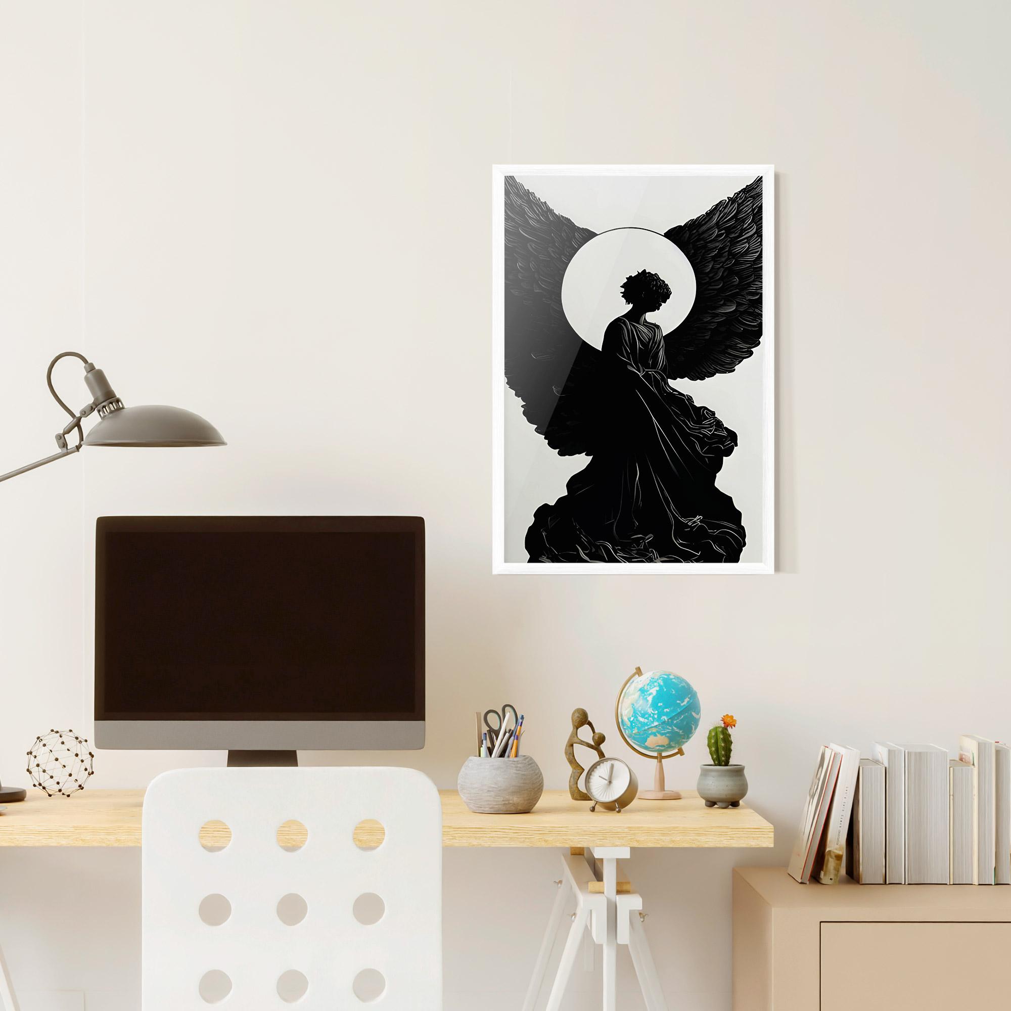 Gerahmte Poster Angel Shilouette mockup 6