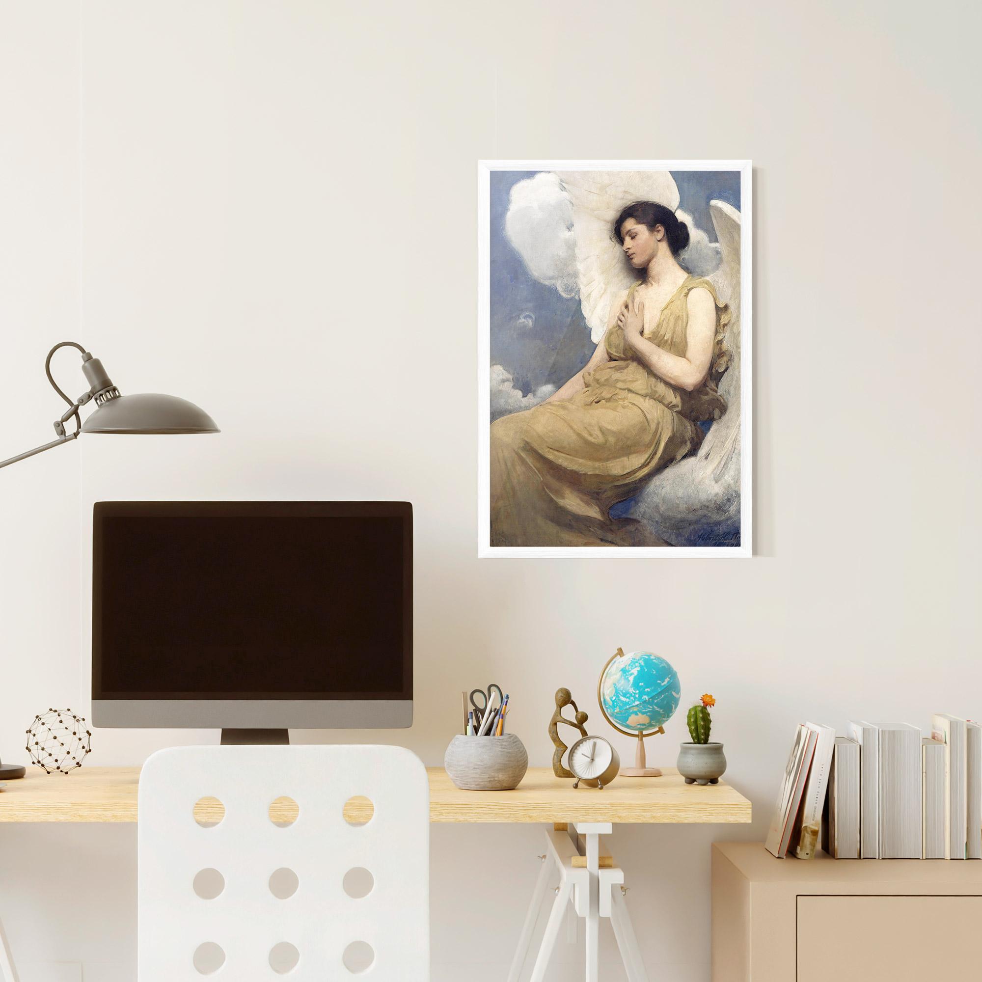 Gerahmte Poster Angel Woman Painting mockup 6