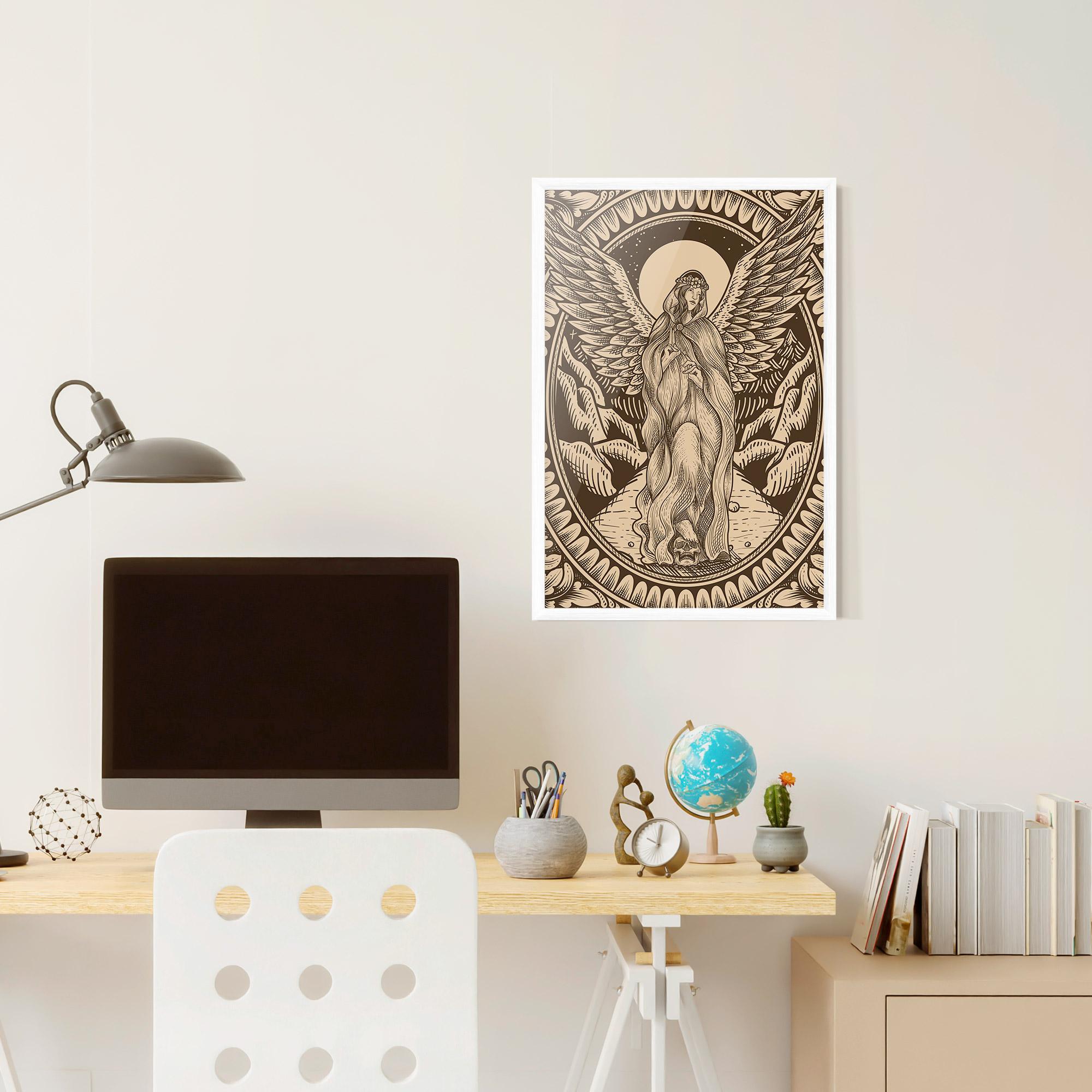 Gerahmte Poster Cream Angel mockup 6