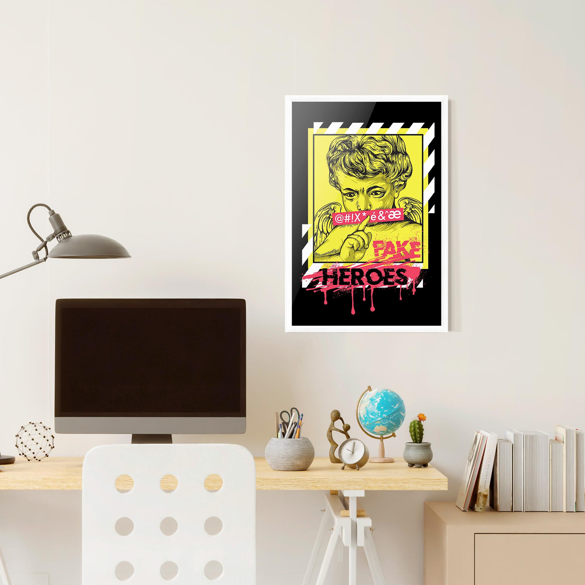 Gerahmte Poster Fake Heroes mockup 6