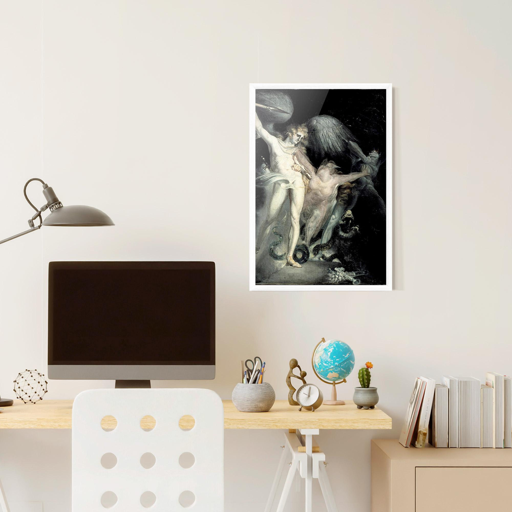 Gerahmte Poster Old Angel Painting mockup 6