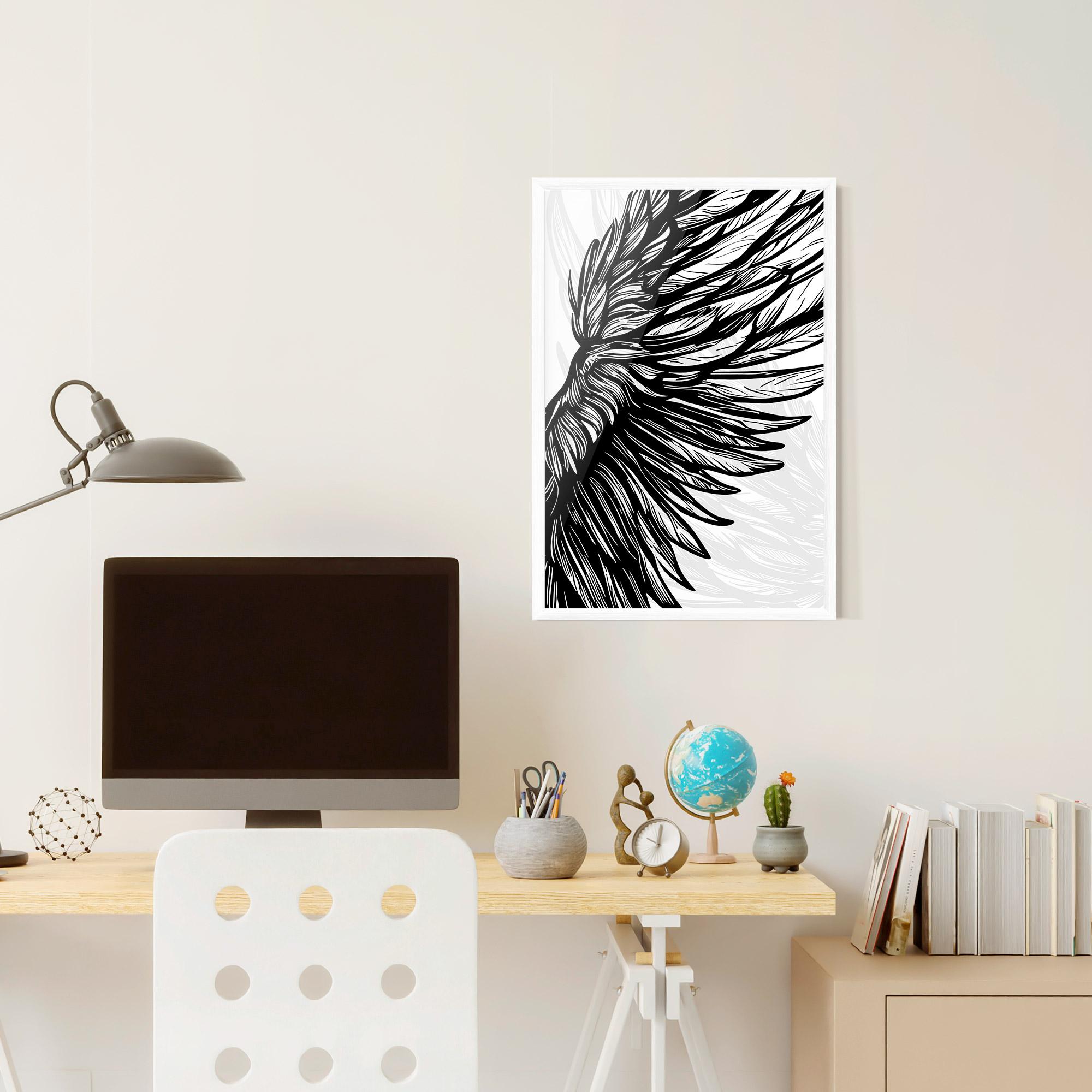 Gerahmte Poster Wing Line mockup 6