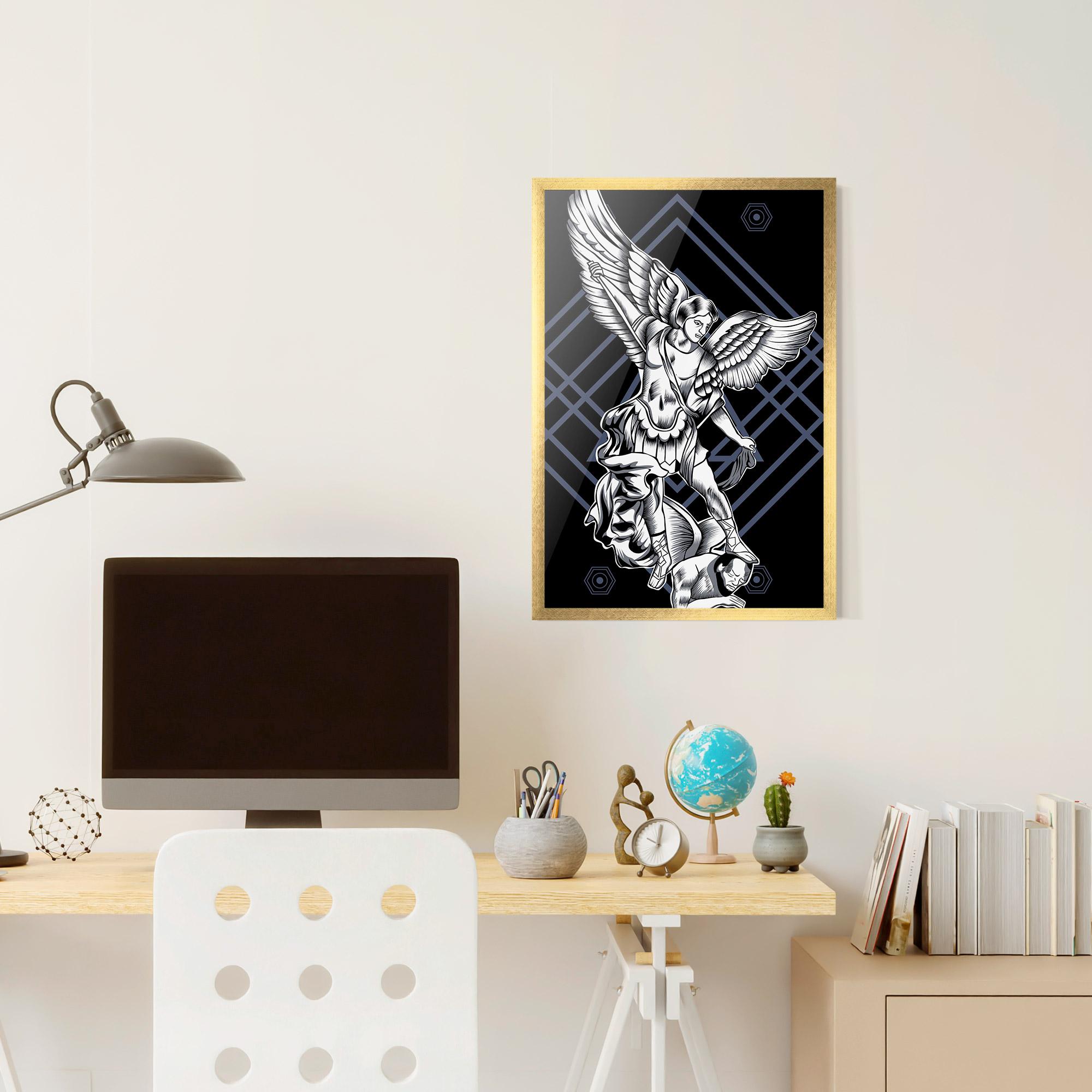 Gerahmte Poster Angel Fights mockup 6