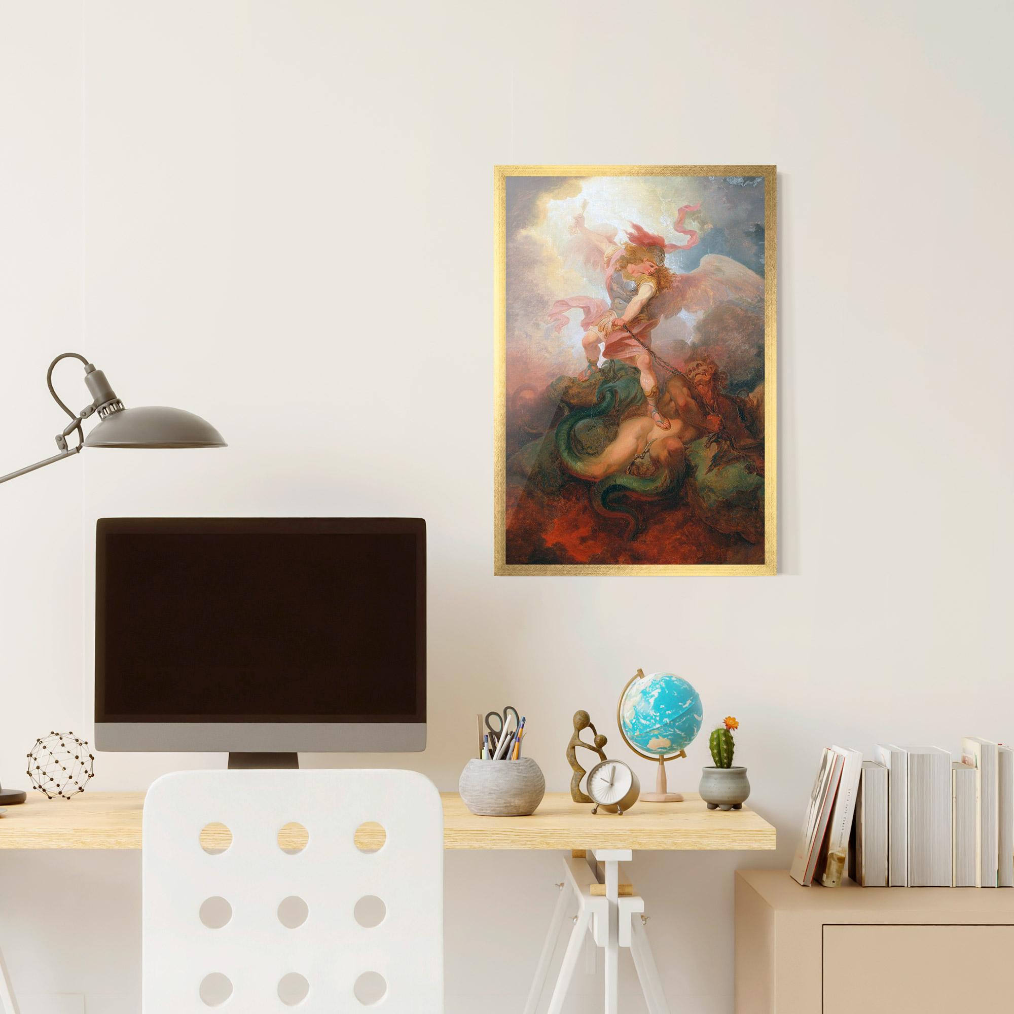 Gerahmte Poster Angel Killing Monster mockup 6