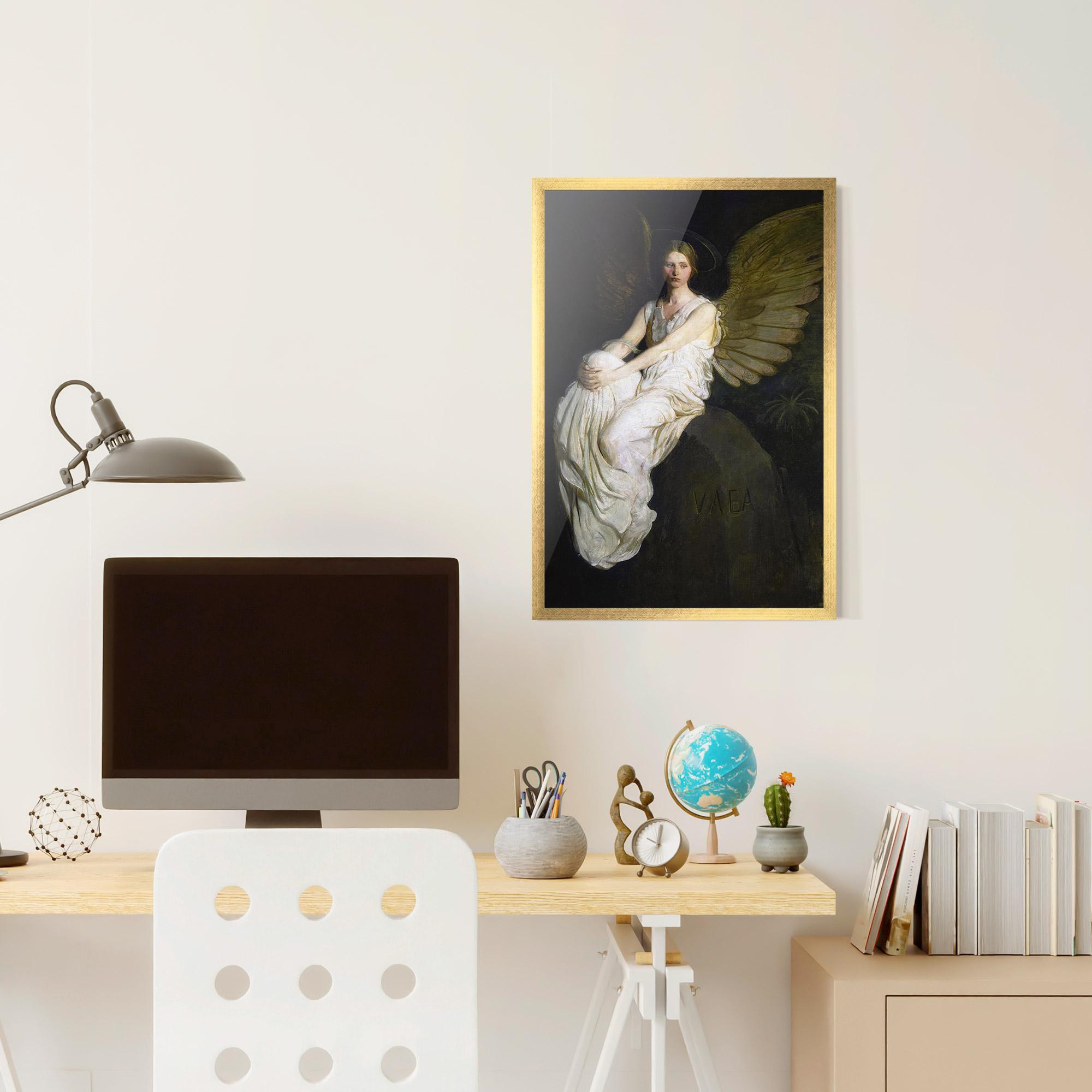 Gerahmte Poster Angel Thinking mockup 6