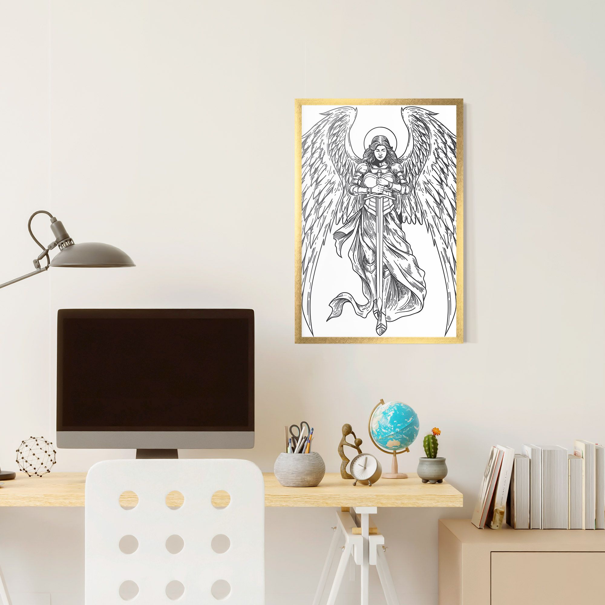 Grey Line Angel mockup 6